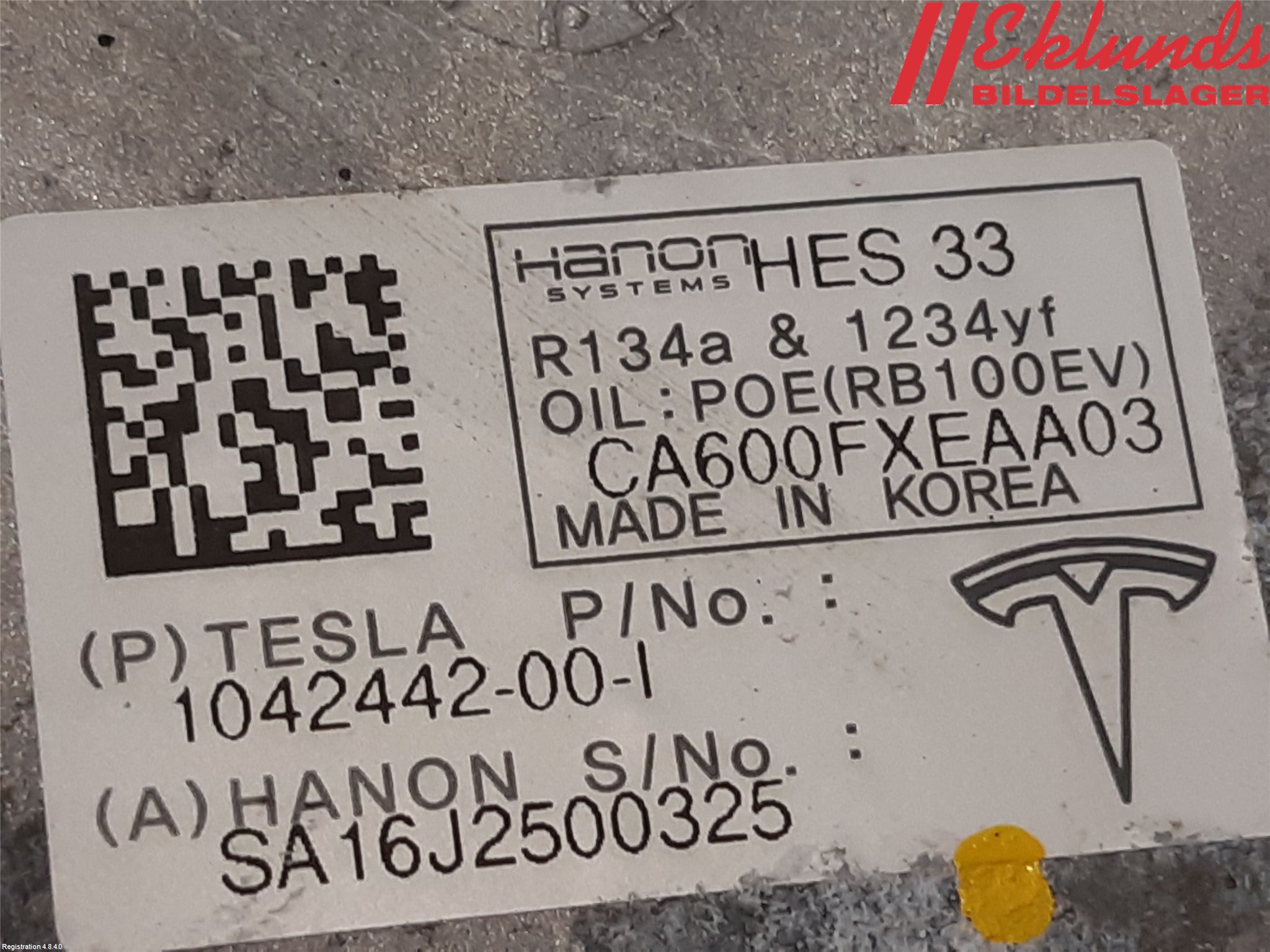 Tesla MODEL X 16- Ac Kompressor