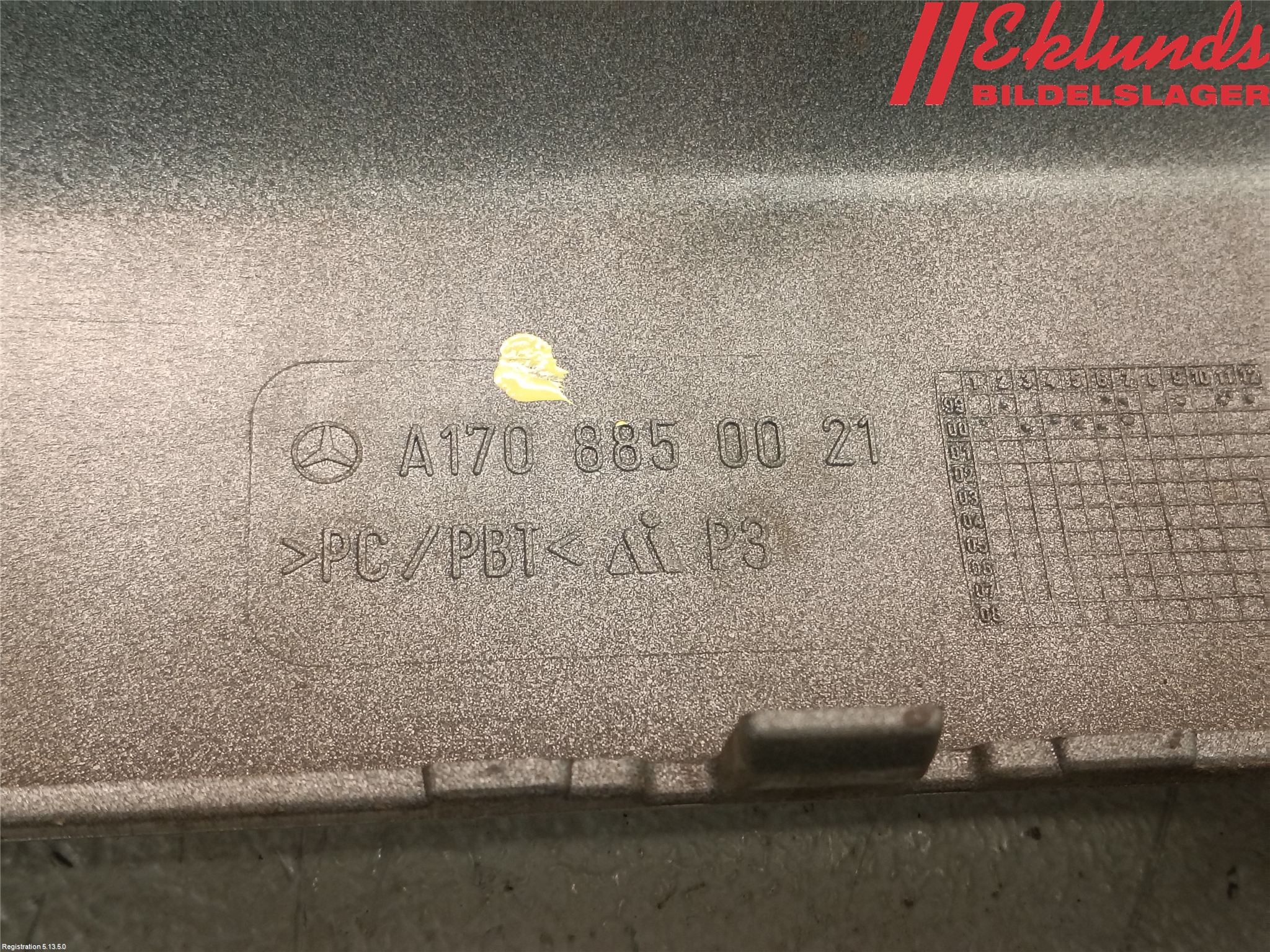 Mercedes-Benz MB SLK (R170) 96-04 Stöt Utfyllnad-List-Grill