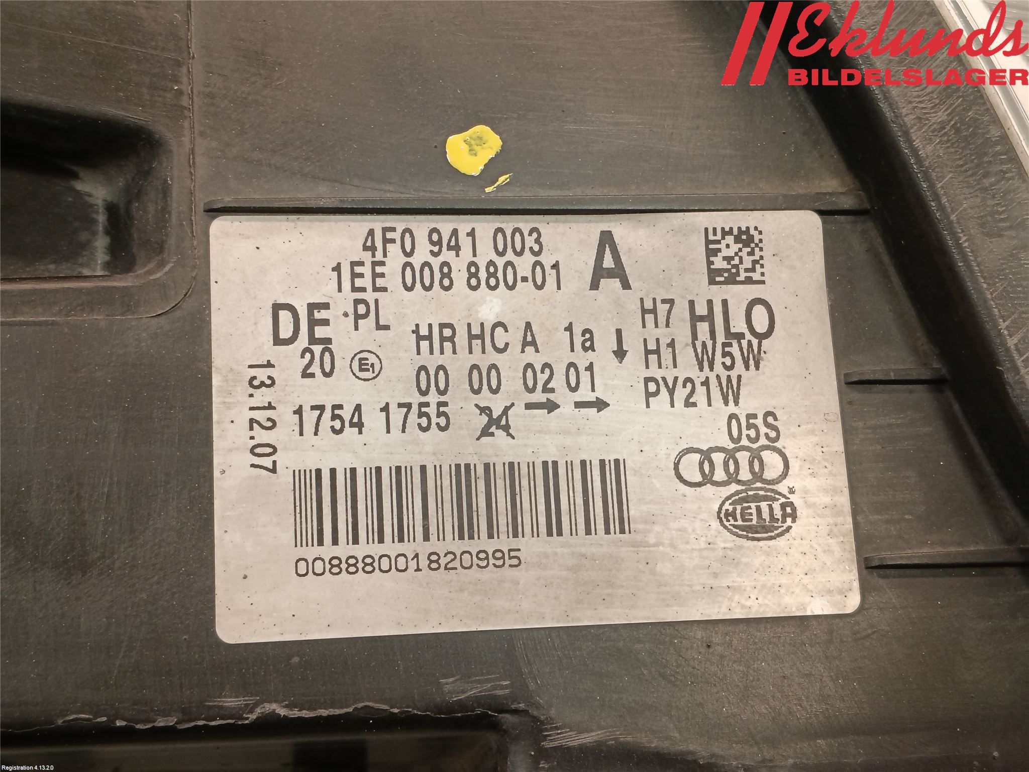 Audi A6/S6     05-11 Strålkastare Vänster