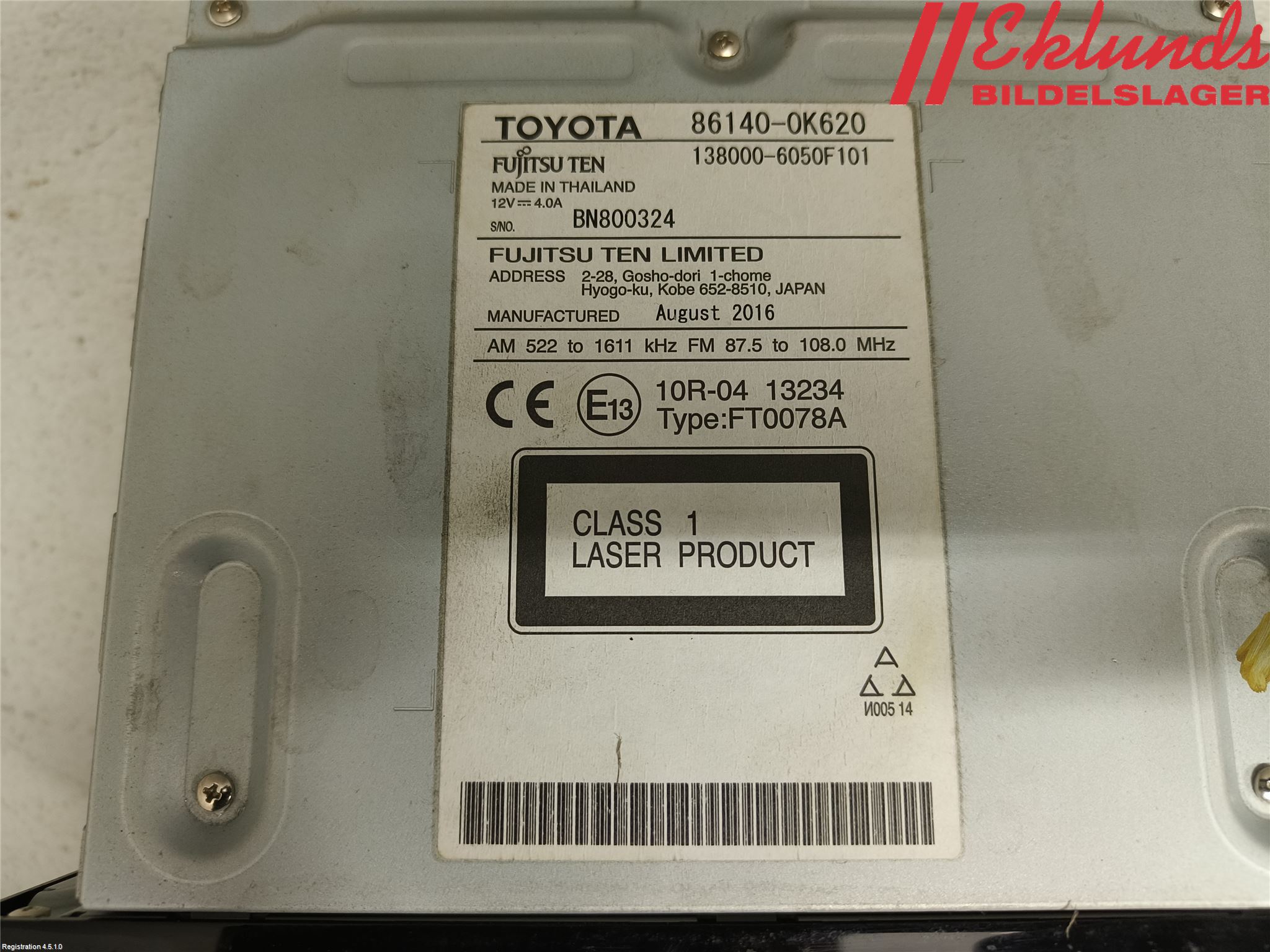 Toyota HILUX 16- Cd Radio - Multimediapanel