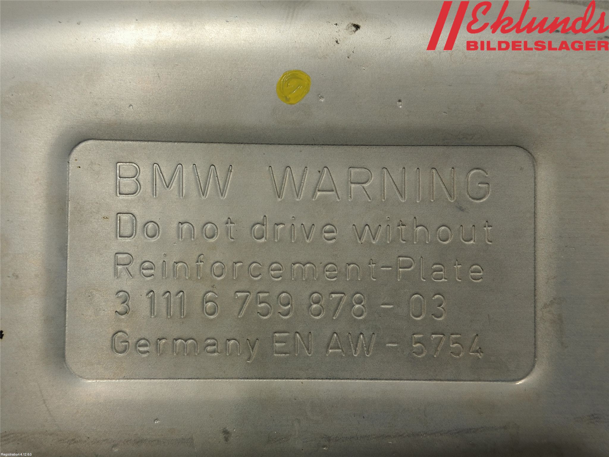 BMW 6 E63/64    02-10 Hasplåt Plåt-Plast