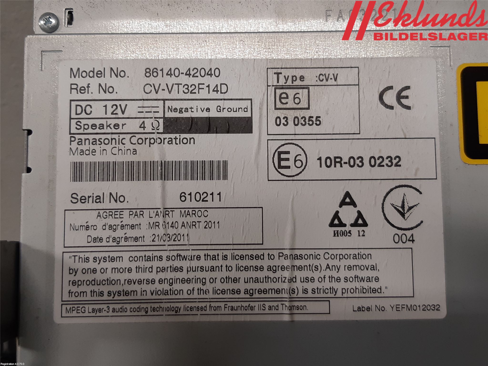 Toyota RAV4 13-18 Cd Radio - Multimediapanel