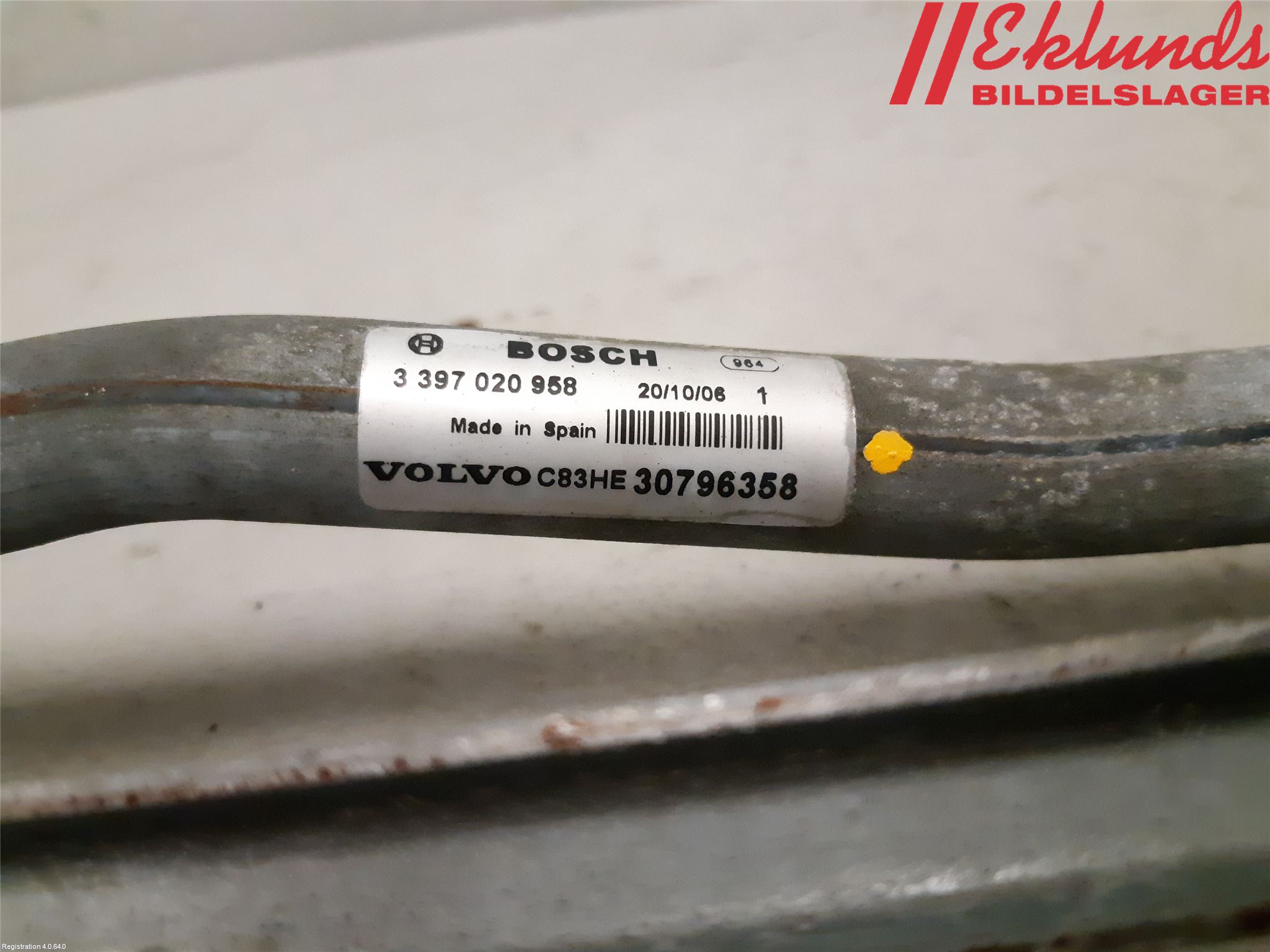 Volvo S80 07-13 Torkarmekanism Vindruta