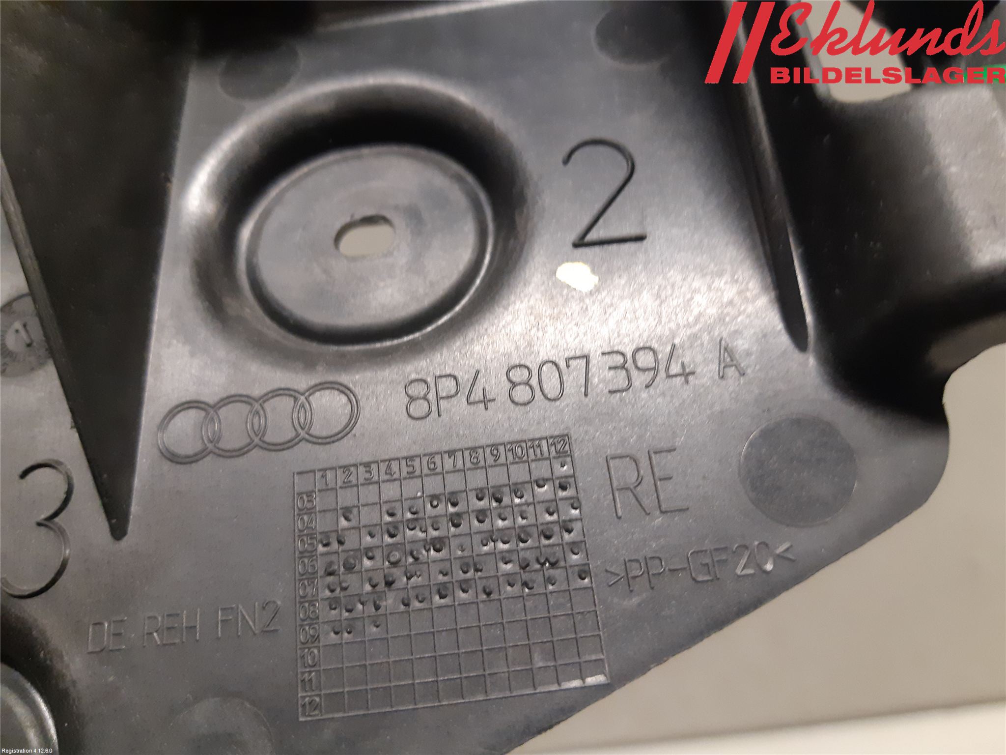 Audi A3/S3 05-13 Stötfångarfäste Bak Hö