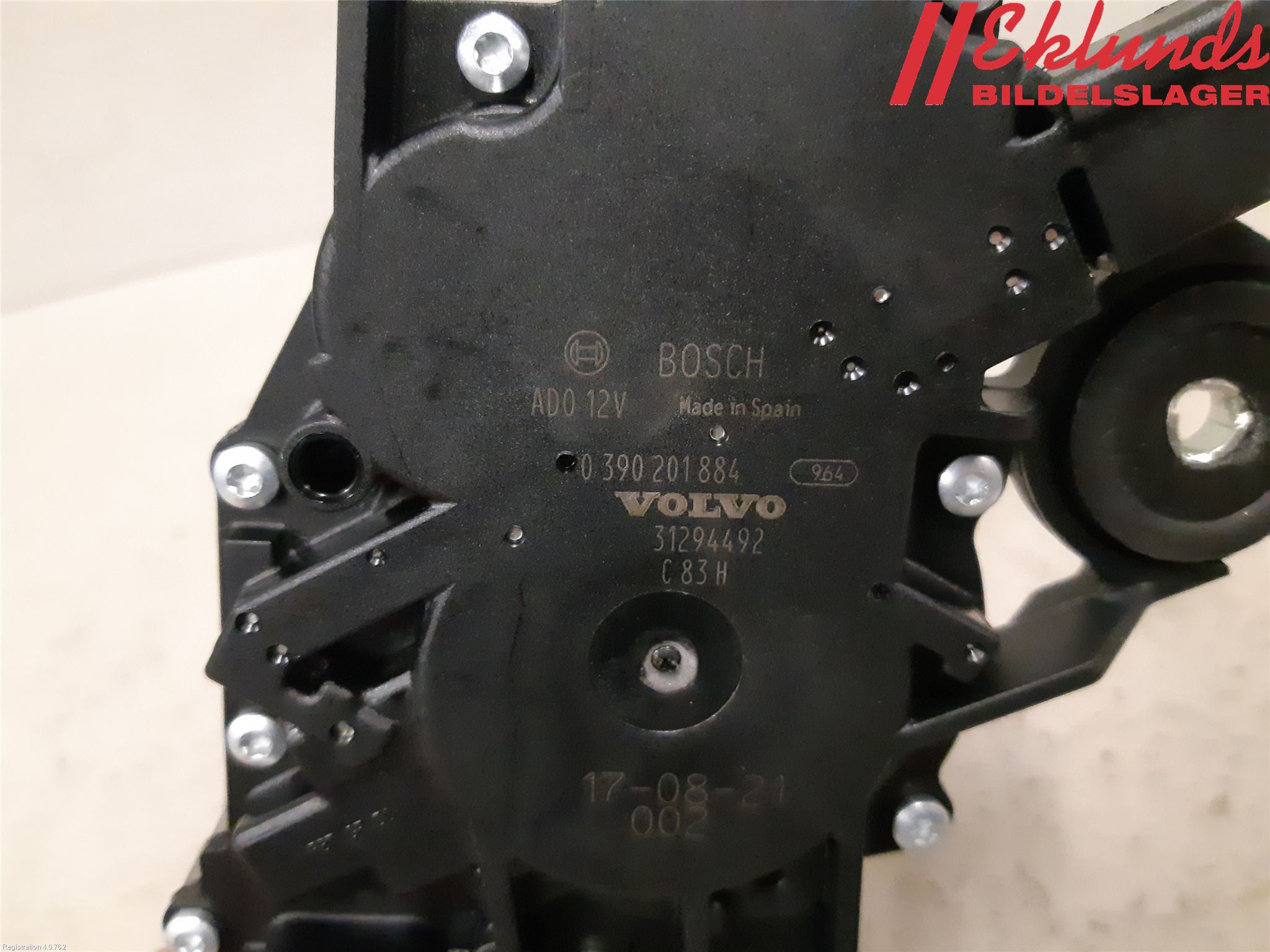 Volvo V60 CROSS COUNTRY 16-18 Torkarmotor Baklucka