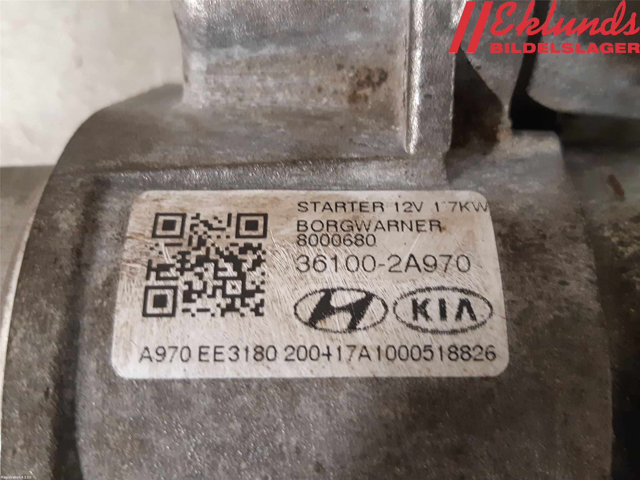 Kia CEED 12-18 Startmotor Diesel