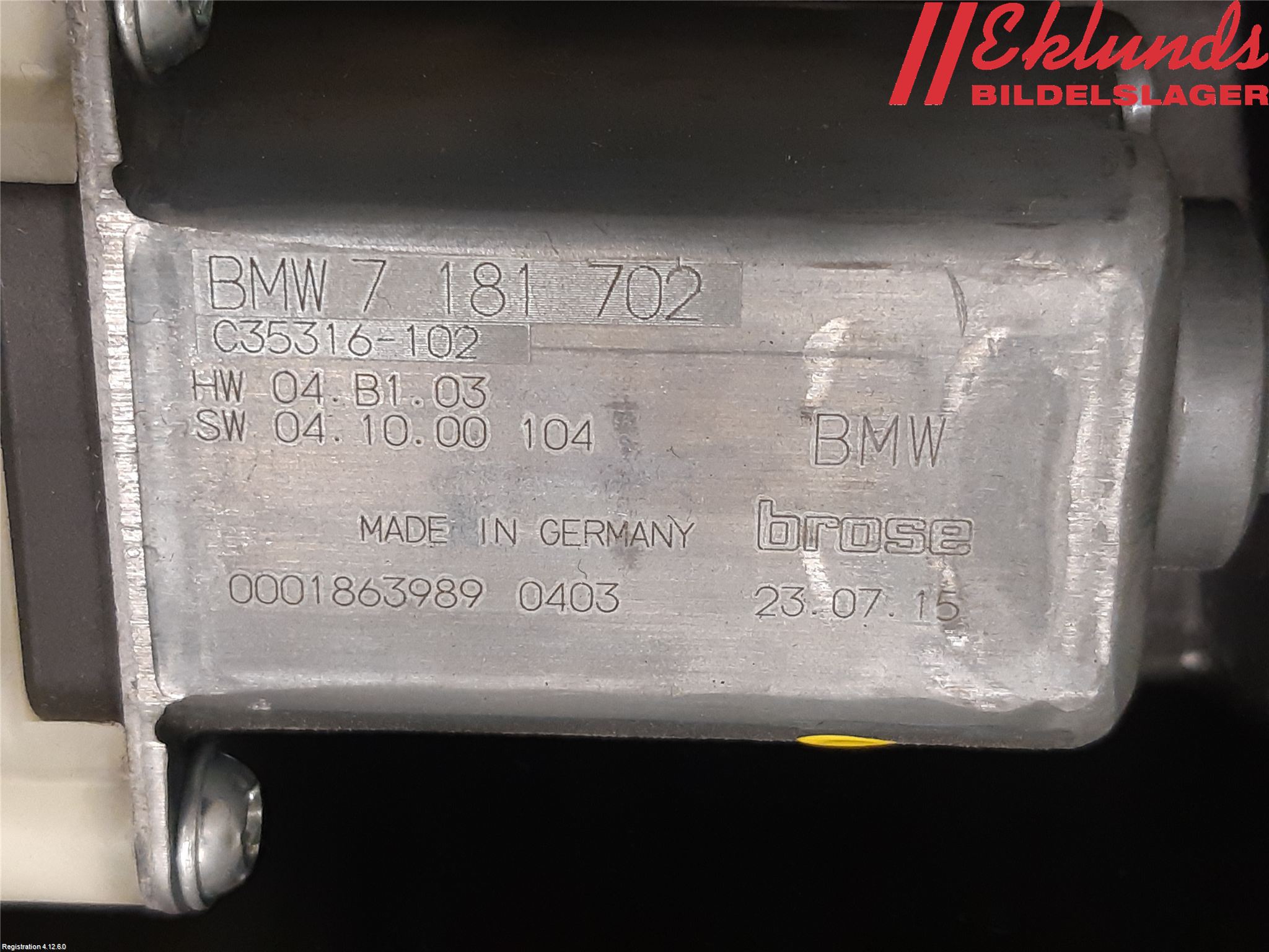 BMW 7 G11/G12 15-22 Fönsterhiss El Kompl