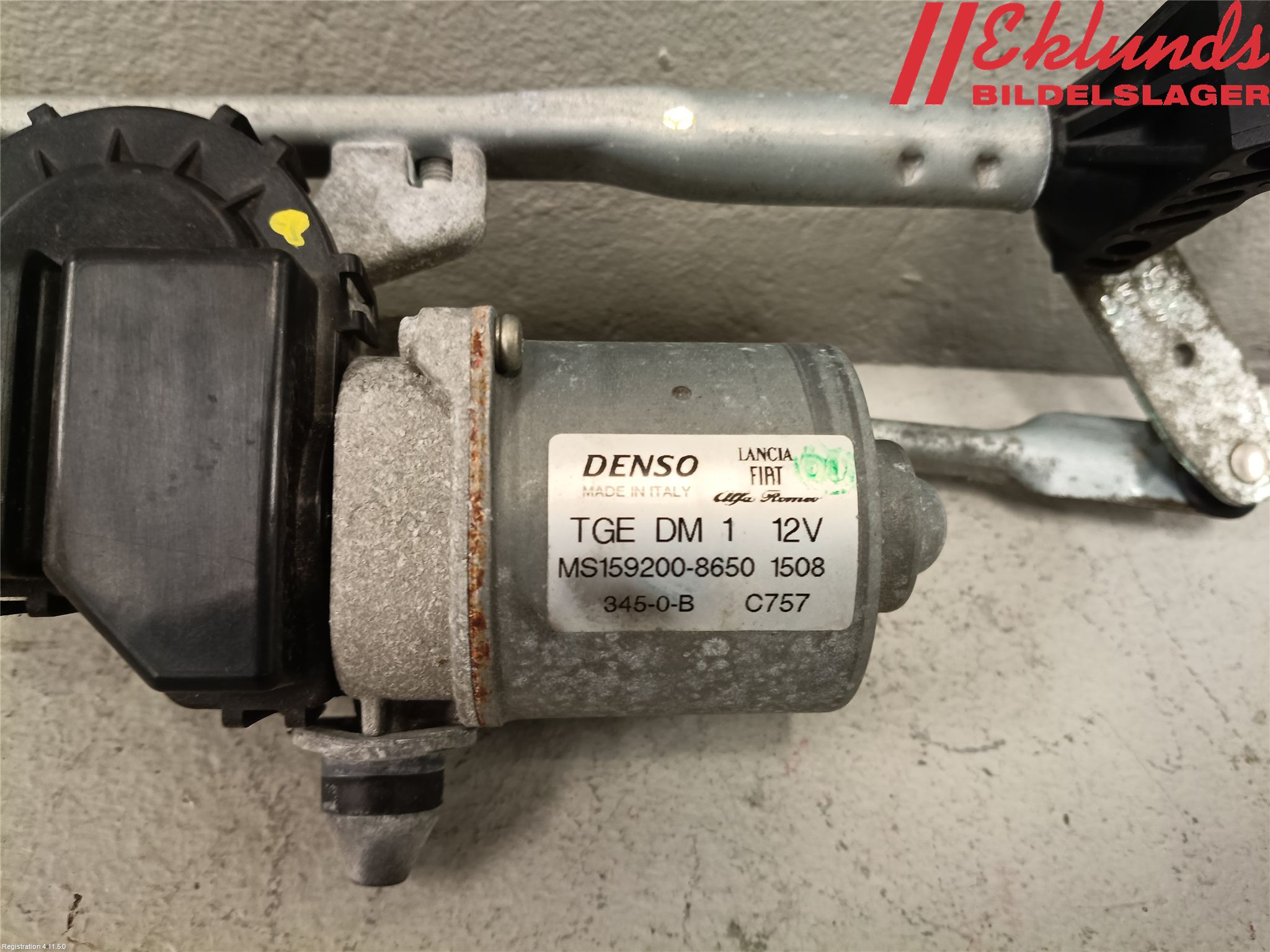 Fiat 500 07- Torkarmekanism Vindruta