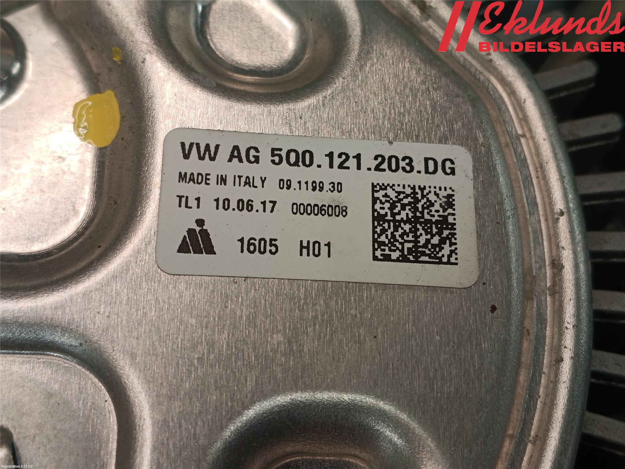 Volkswagen VW PASSAT 15-19 Kylfläkt El