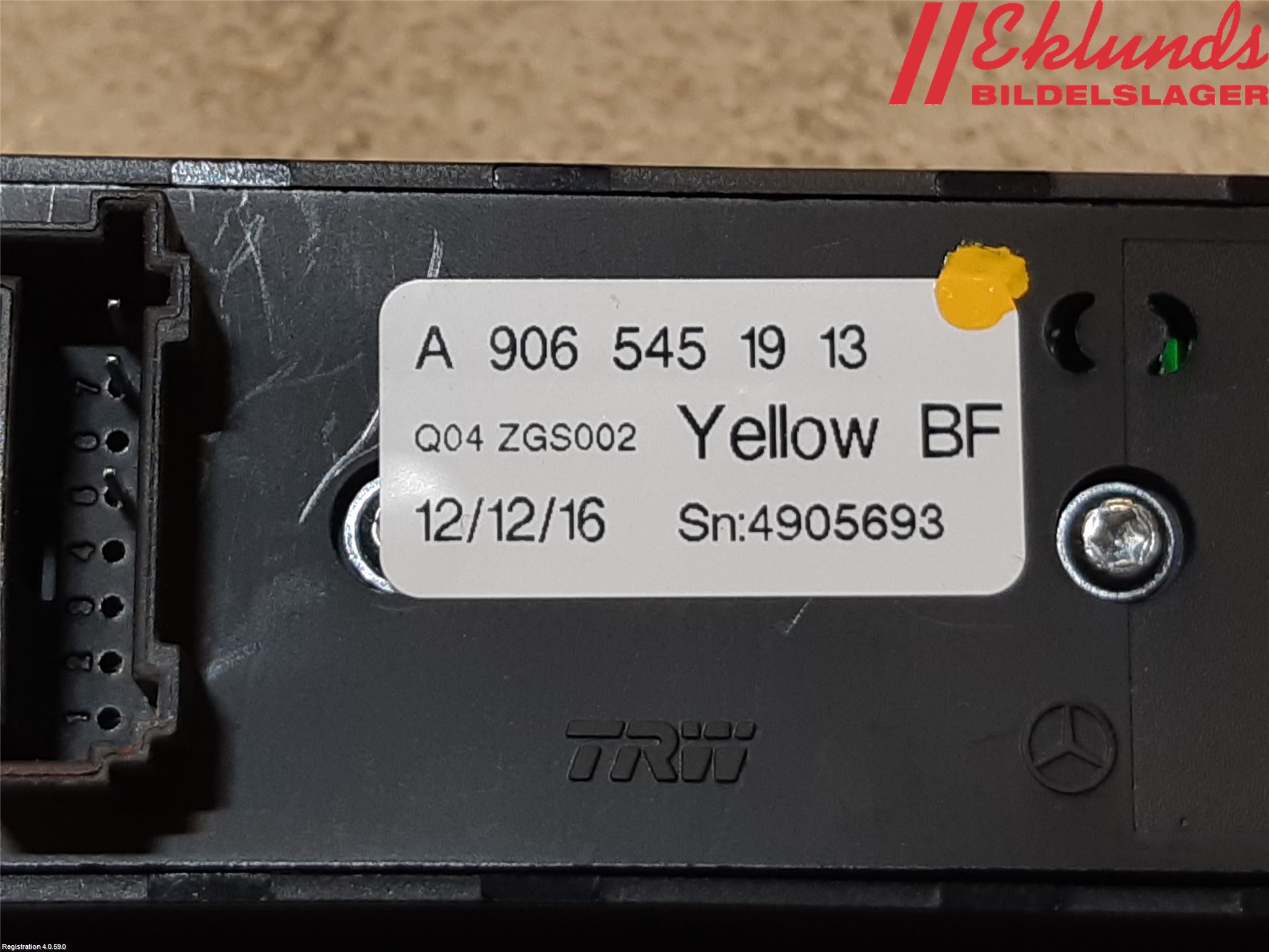 Mercedes-Benz MB SPRINTER (W906) 06-18 Strömställare Elhiss
