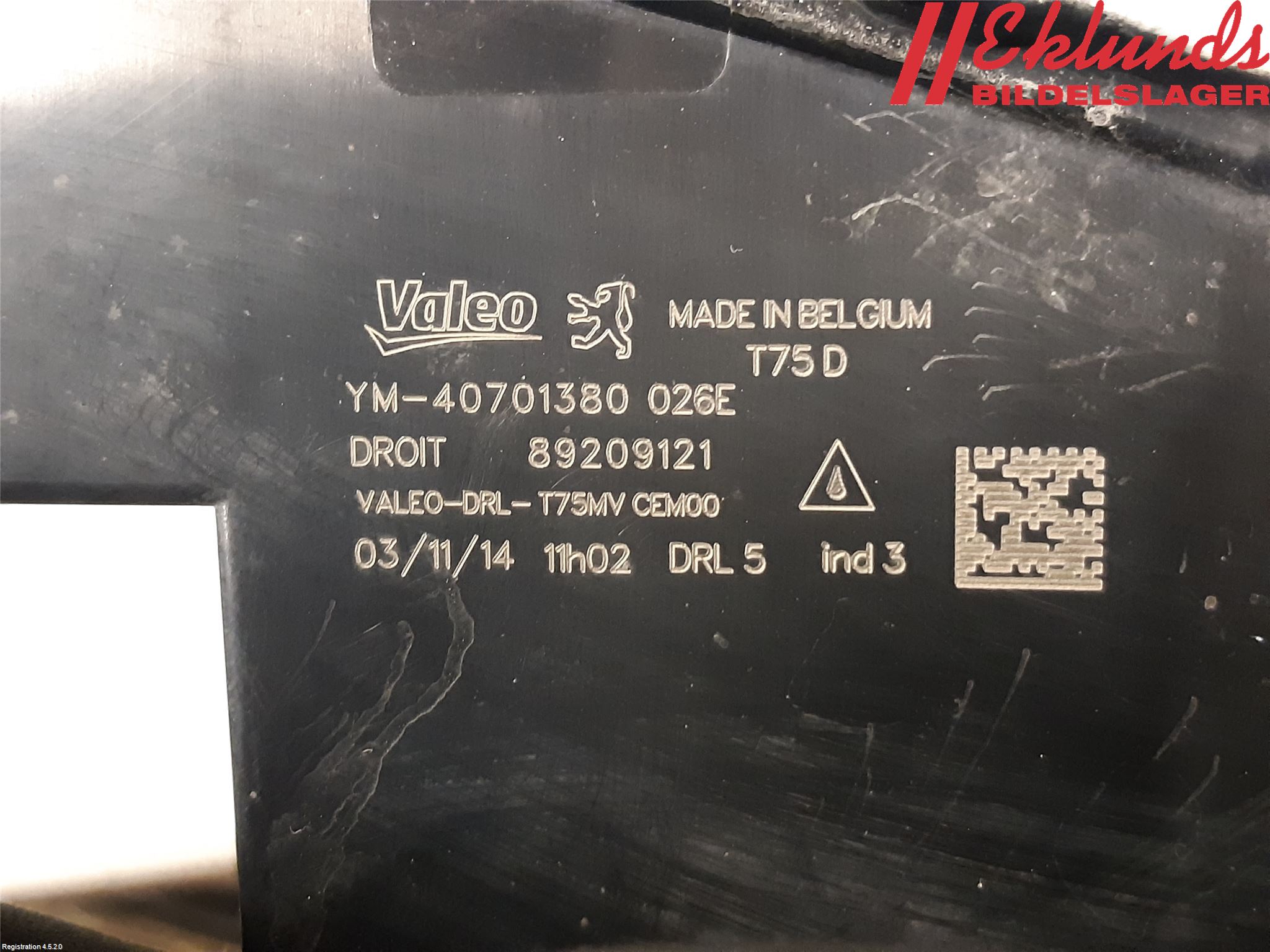 Peugeot RCZ Positionsljus Fram Hö