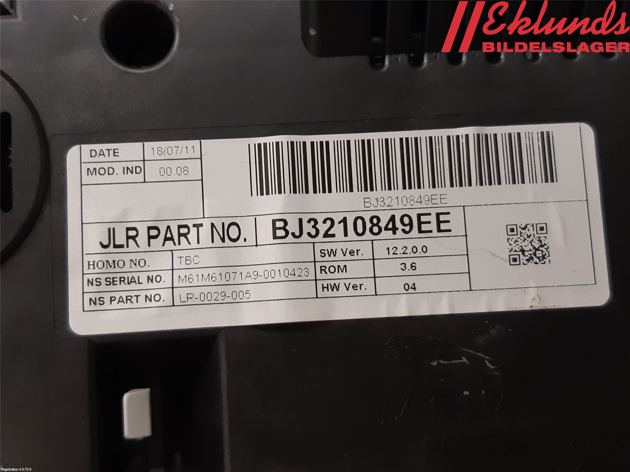 Landrover LAND ROVER RANGE ROVER EVOQUE (L538) 11-18 Instrument Komb