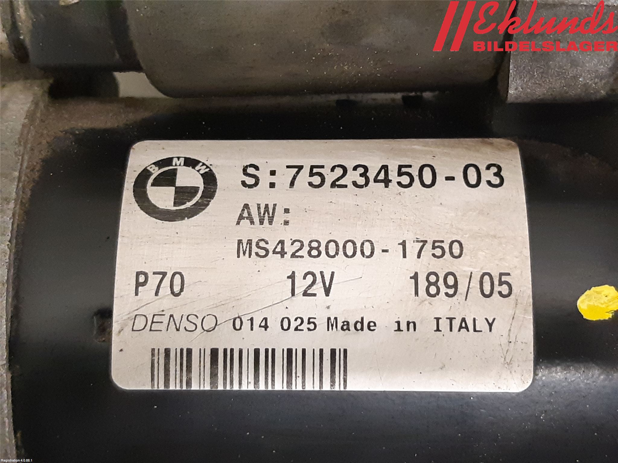 BMW 1 E87/81 5D/3D 03-11 Startmotor