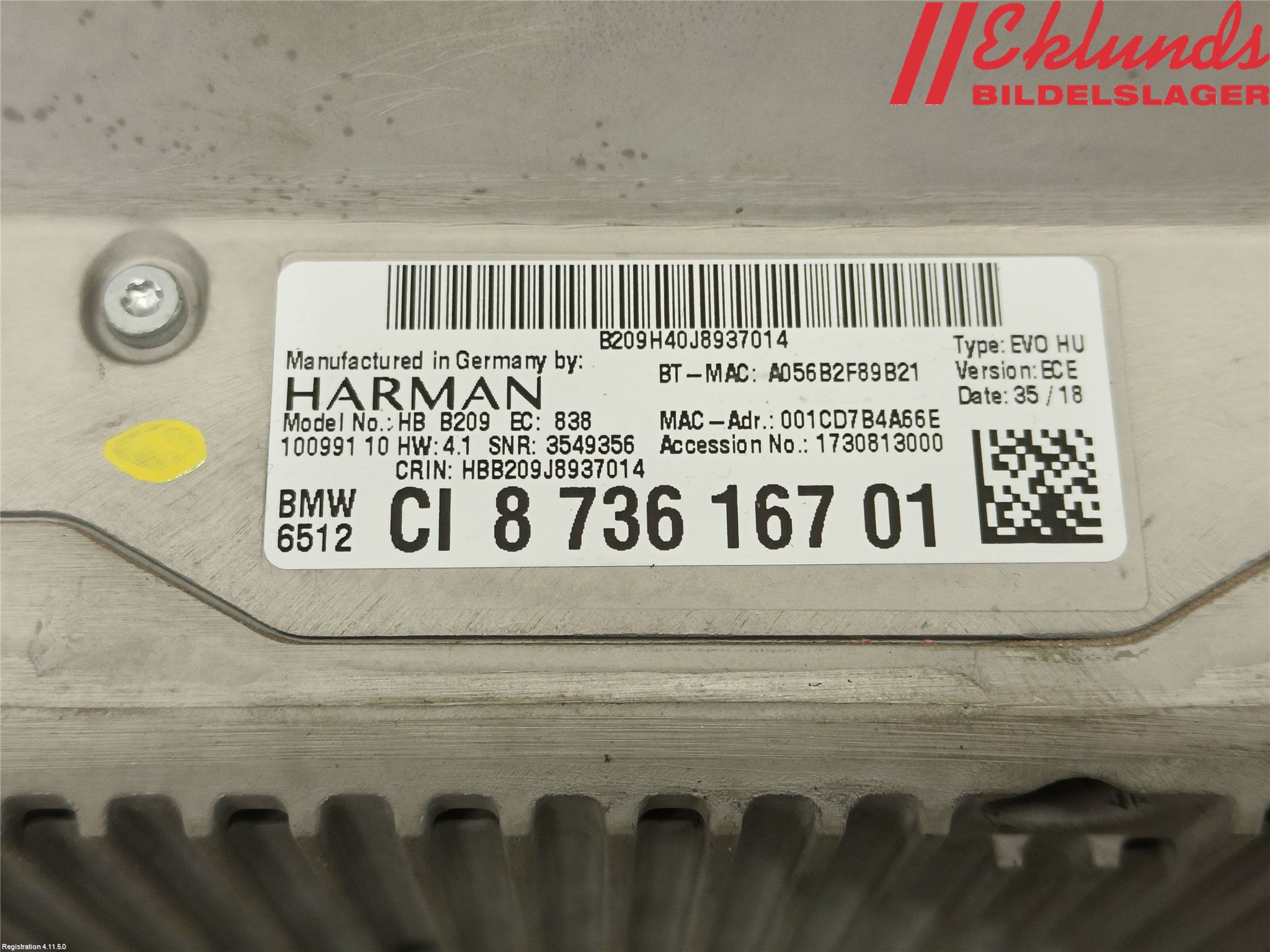 BMW 5 G30/G31/F90 17-23 Cd Radio - Multimediapanel