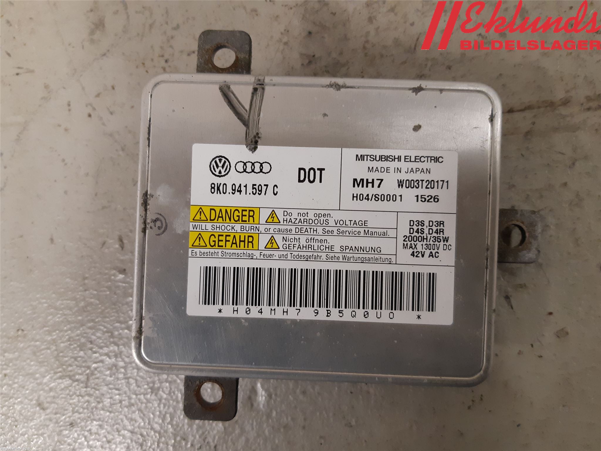 Audi A4/S4 08-11 Styrenhet Strålkastare