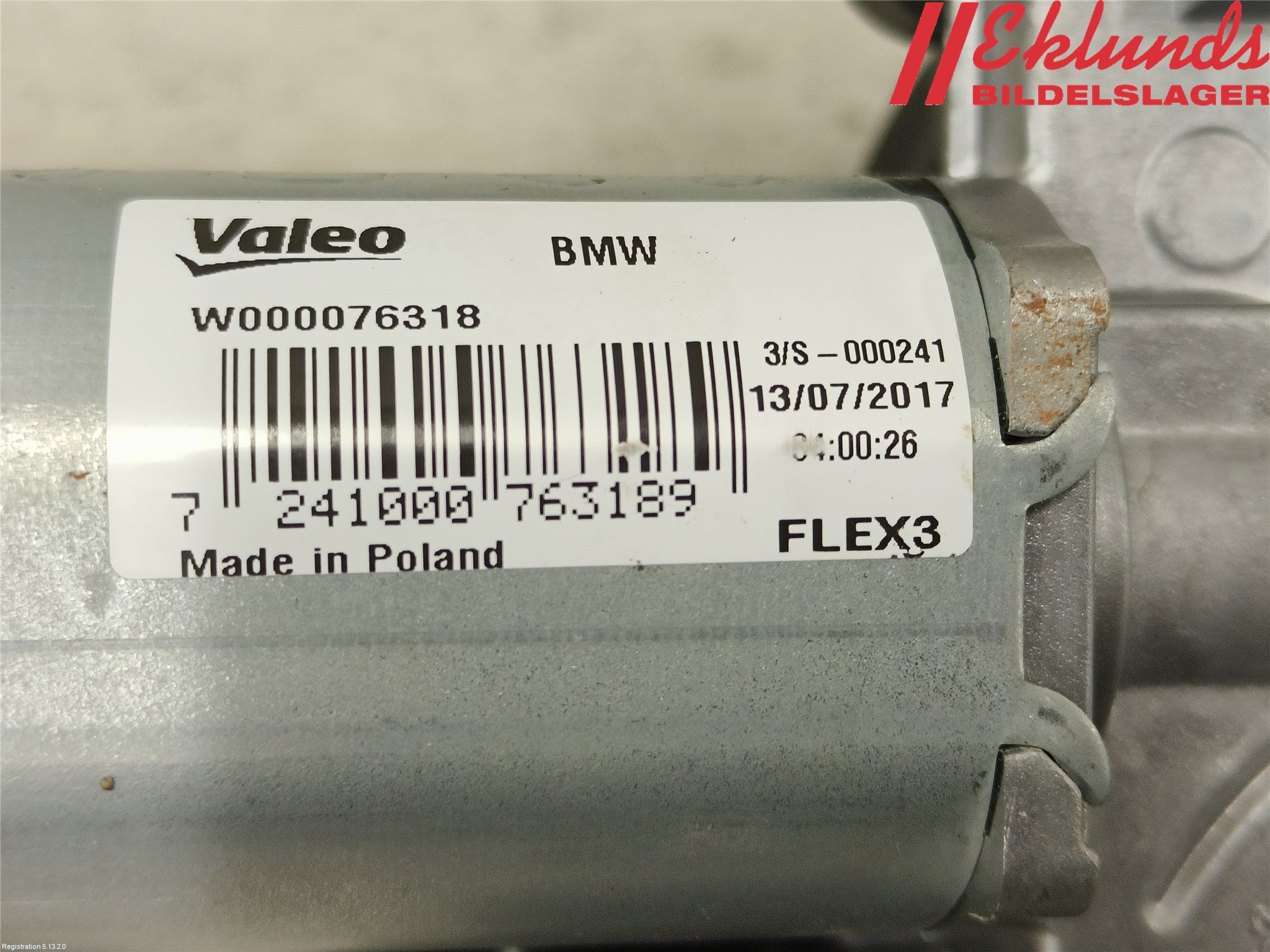 BMW 5 G30/G31/F90 17-23 Torkarmotor Baklucka