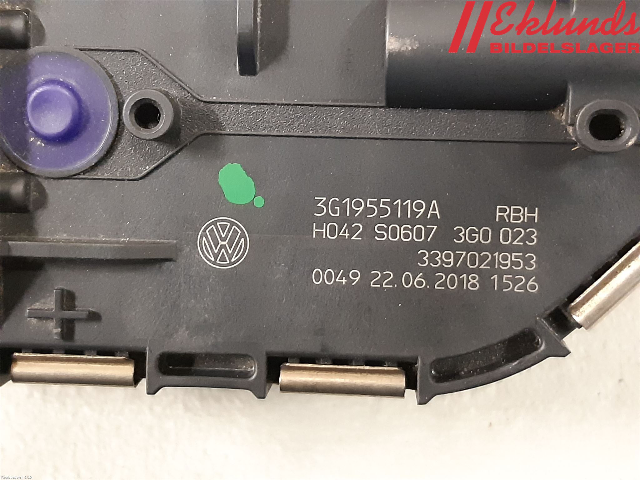 Volkswagen VW PASSAT 15-19 Torkarmotor Vindruta