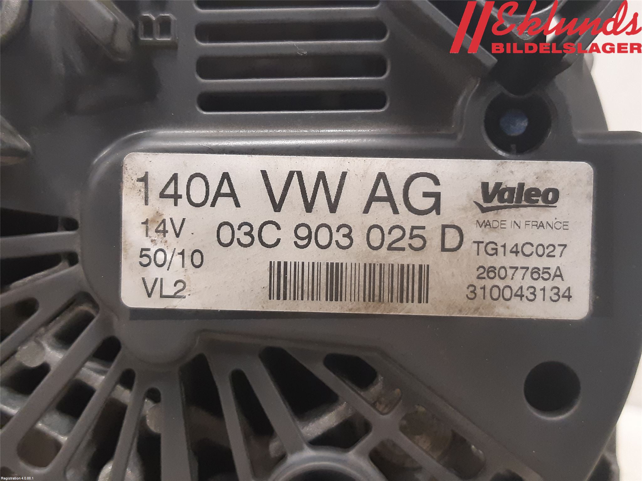Volkswagen VW GOLF PLUS/CROSS GOLF 04-14 Generator