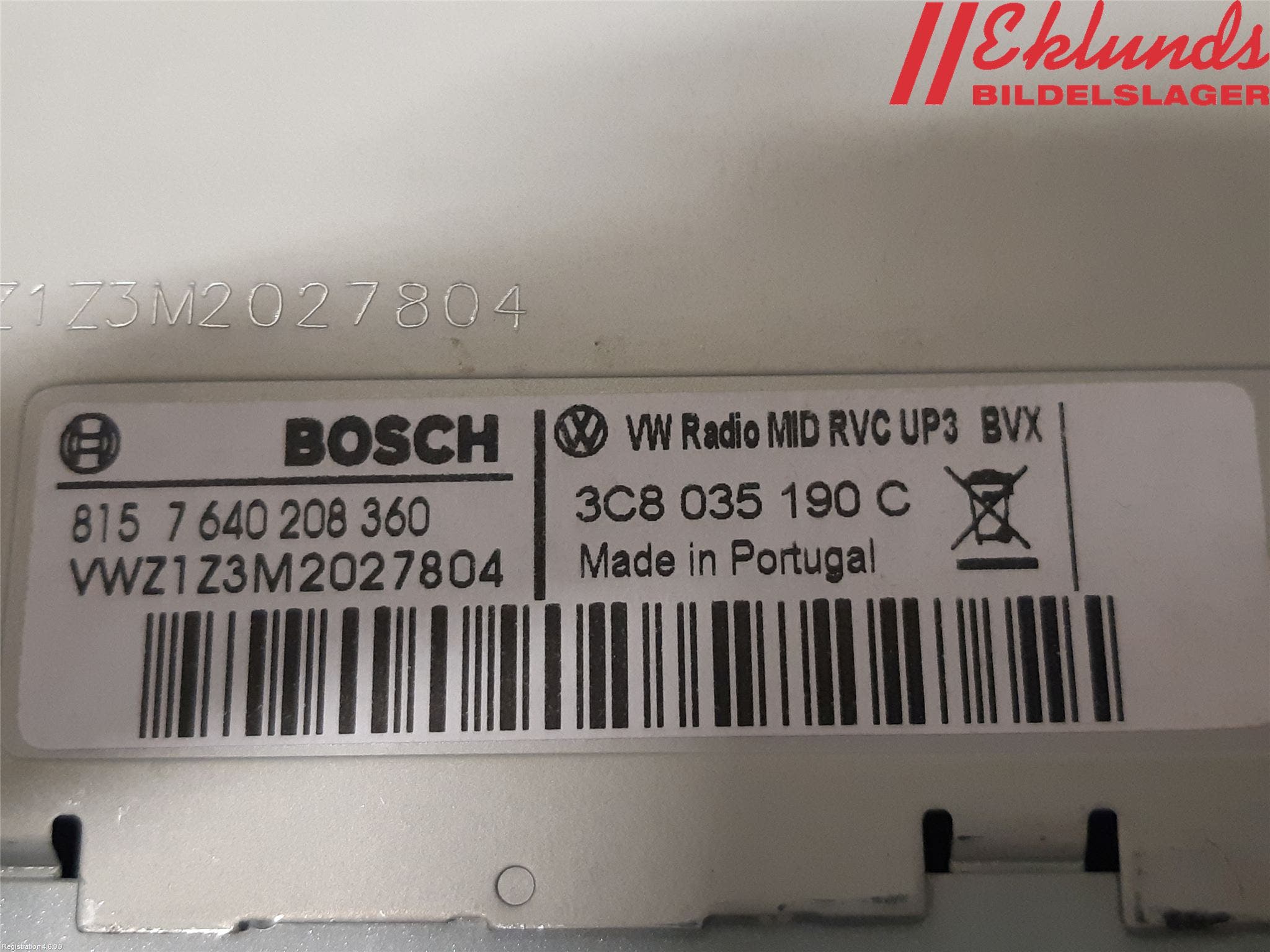 Volkswagen VW GOLF VI 09-13 Cd Radio - Multimediapanel