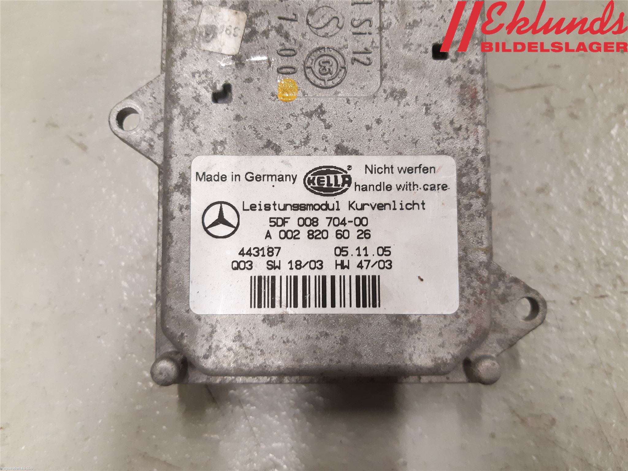 Mercedes-Benz MB ML (W164) 05-11 Styrenhet Strålkastare