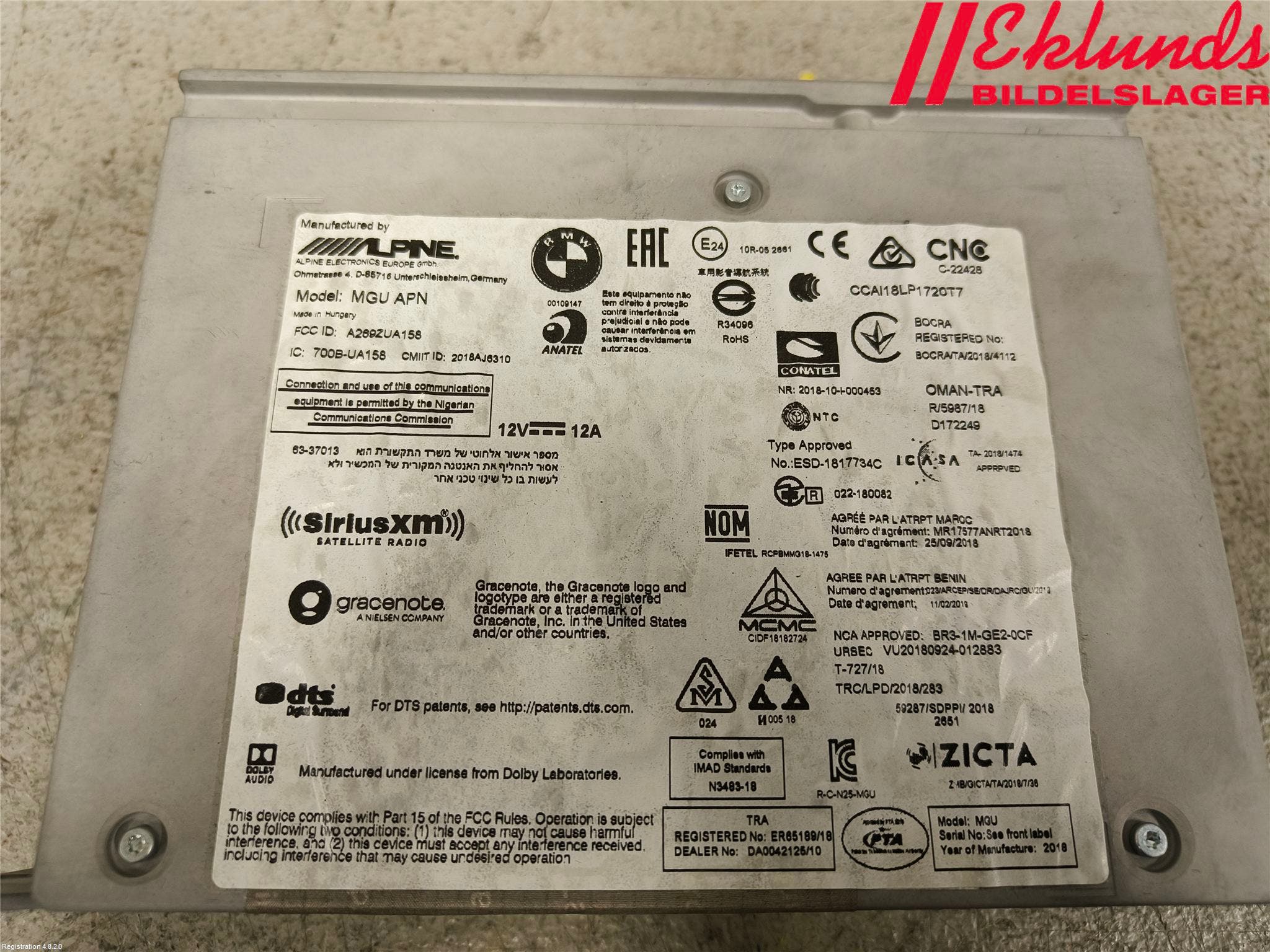 BMW 5 G30/G31/F90 17-23 Cd Radio - Multimediapanel