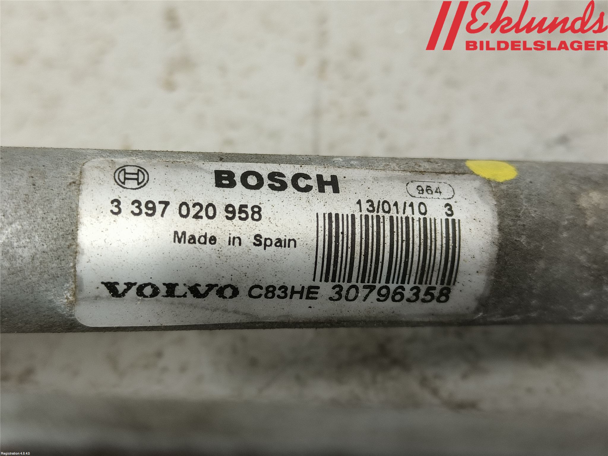 Volvo S80 07-13 Torkarmekanism Vindruta