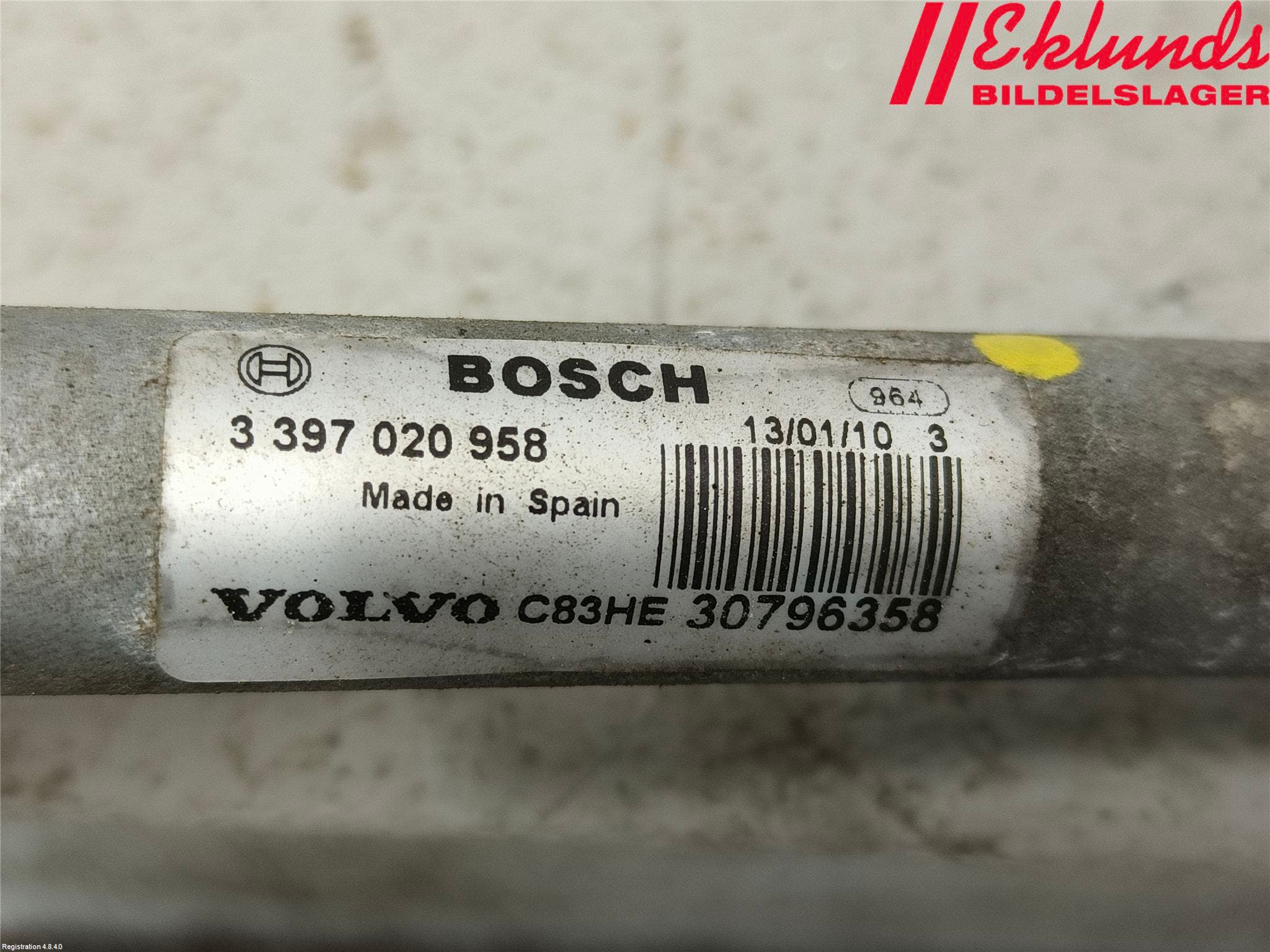 Volvo S80 07-13 Torkarmekanism Vindruta