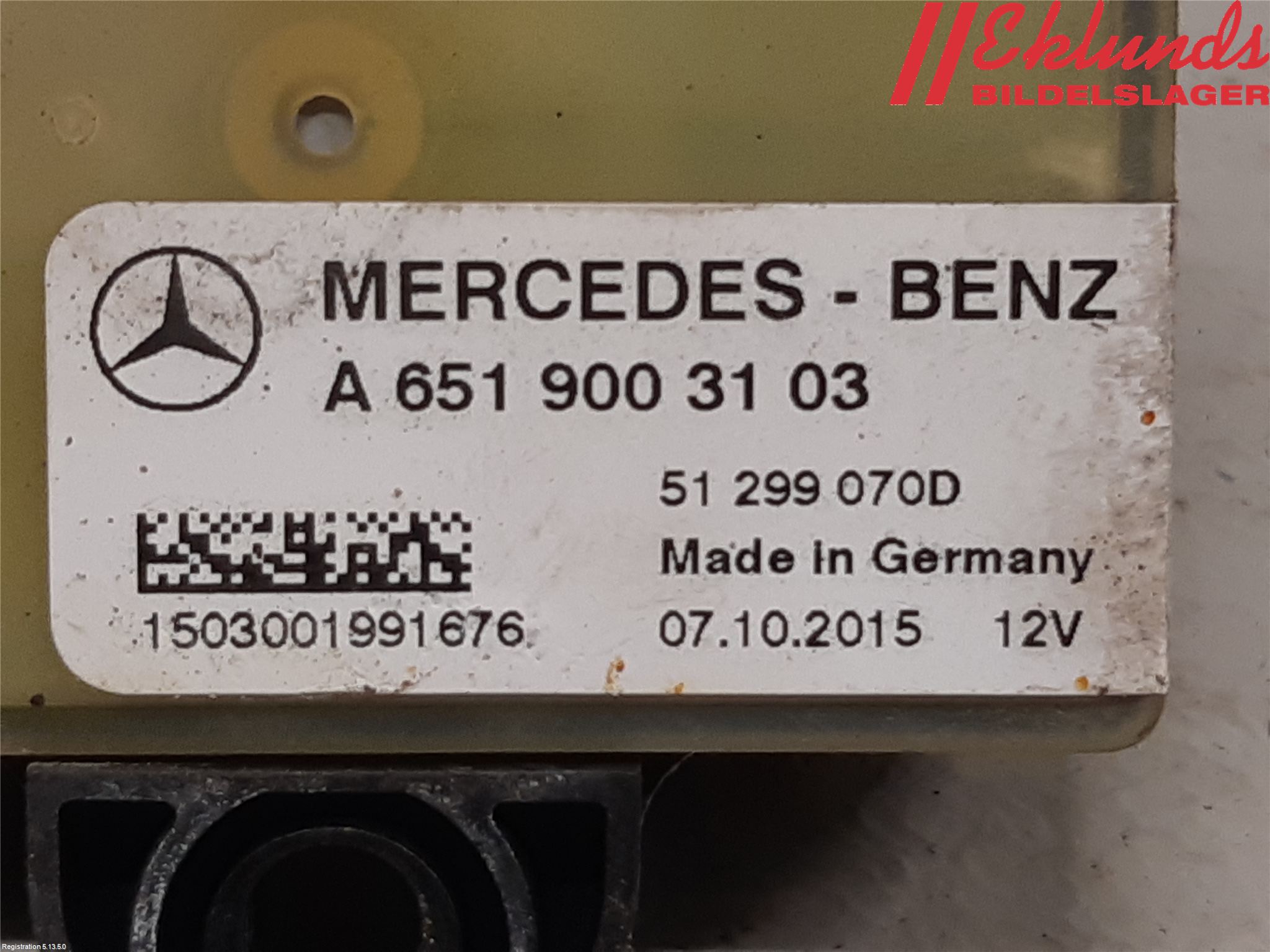 Mercedes-Benz MB C-KLASS (W205) 14-21 Relä Glödning Diesel