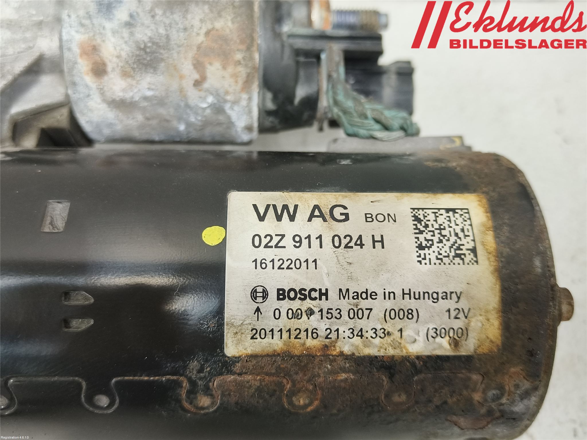 Volkswagen VW GOLF VI 09-13 Startmotor Diesel