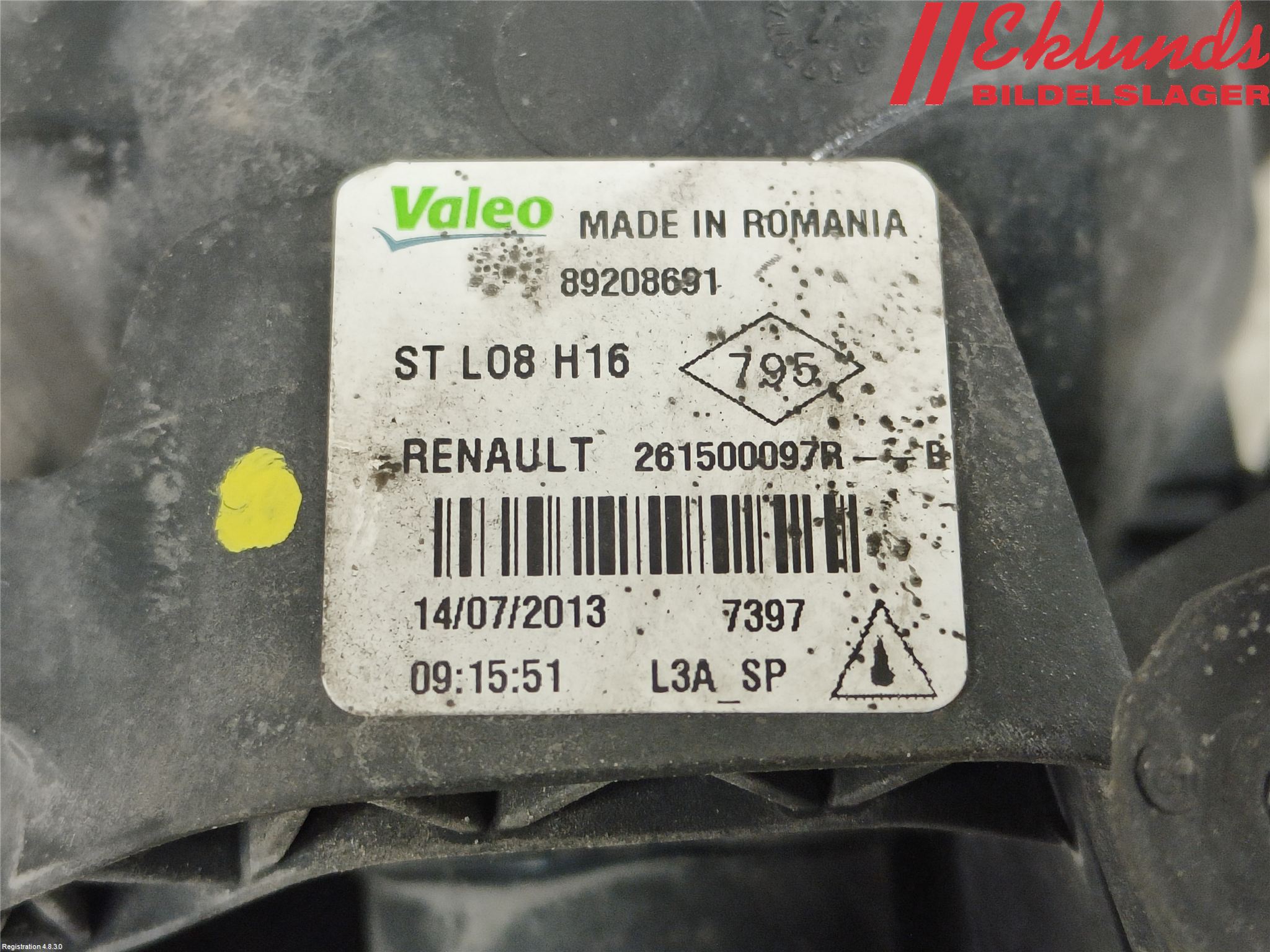 Renault CLIO IV 12-16 Dimljus-Varselljus Fram