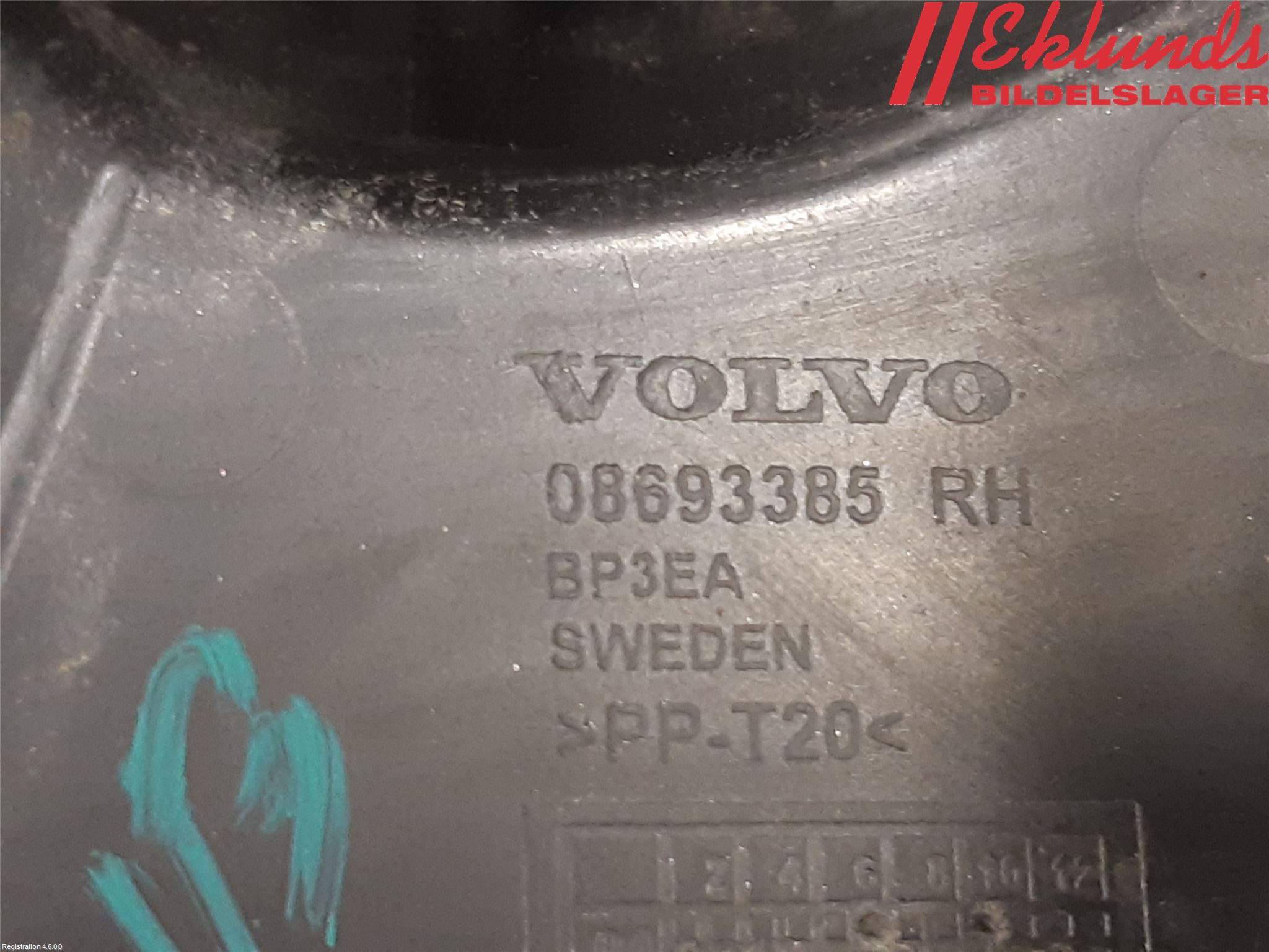 Volvo V70 05-08 Stötfångarfäste Bak Hö
