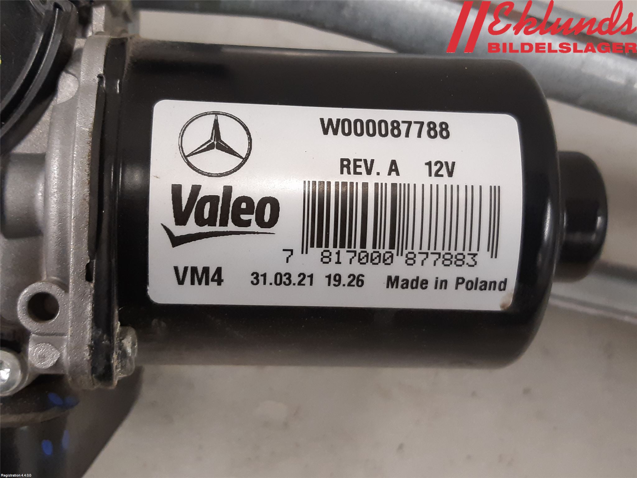 Mercedes-Benz MB SPRINTER (W907/W910) 19- Torkarmotor Vindruta