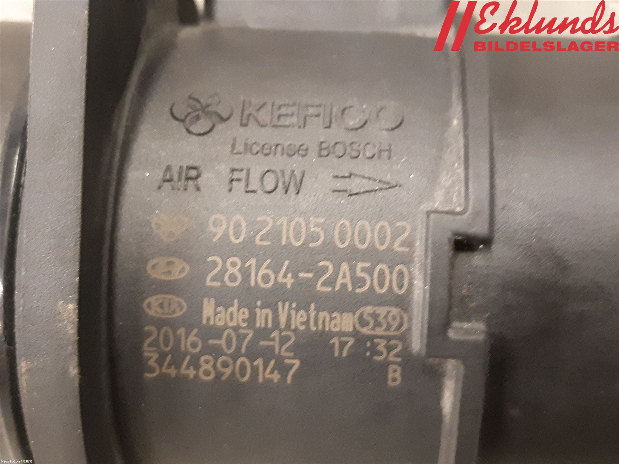 Kia OPTIMA 16-20 Injluftmassamätare