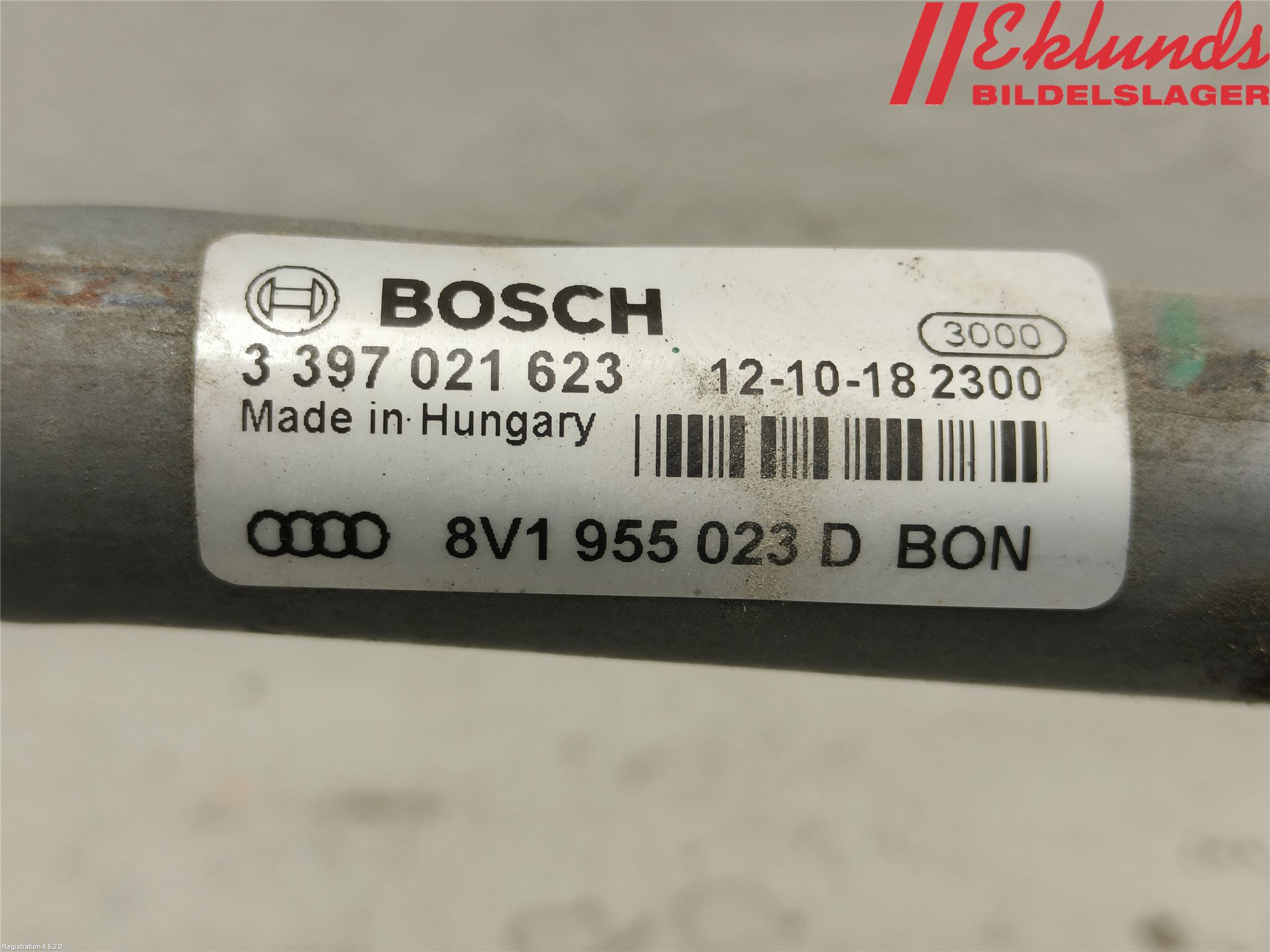 Audi A3/S3 8V 13-20 Torkarmekanism Vindruta