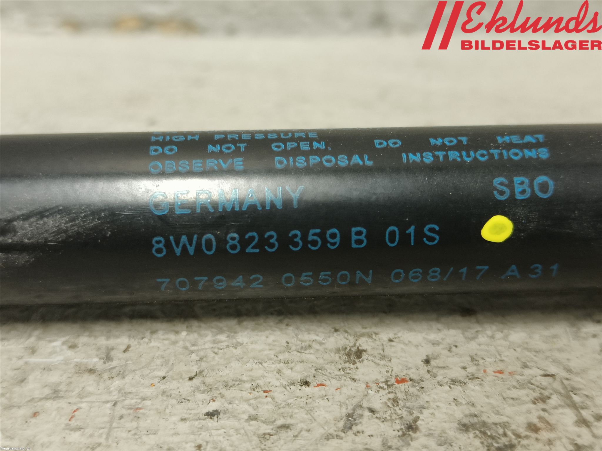 Audi A5 17- Gasfjäder Motorhuv