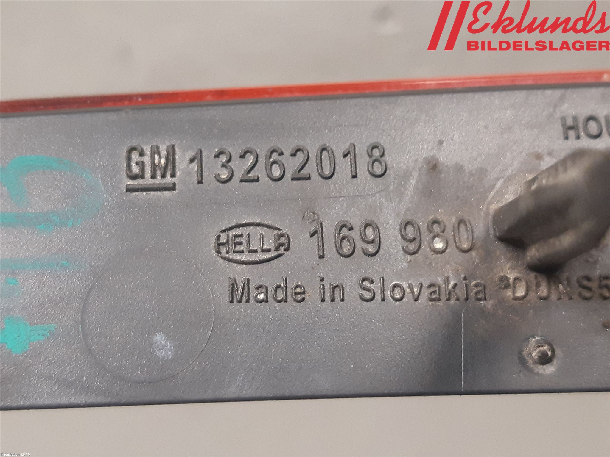 Opel ASTRA J 10-15 Dimljus/Reflex Bak