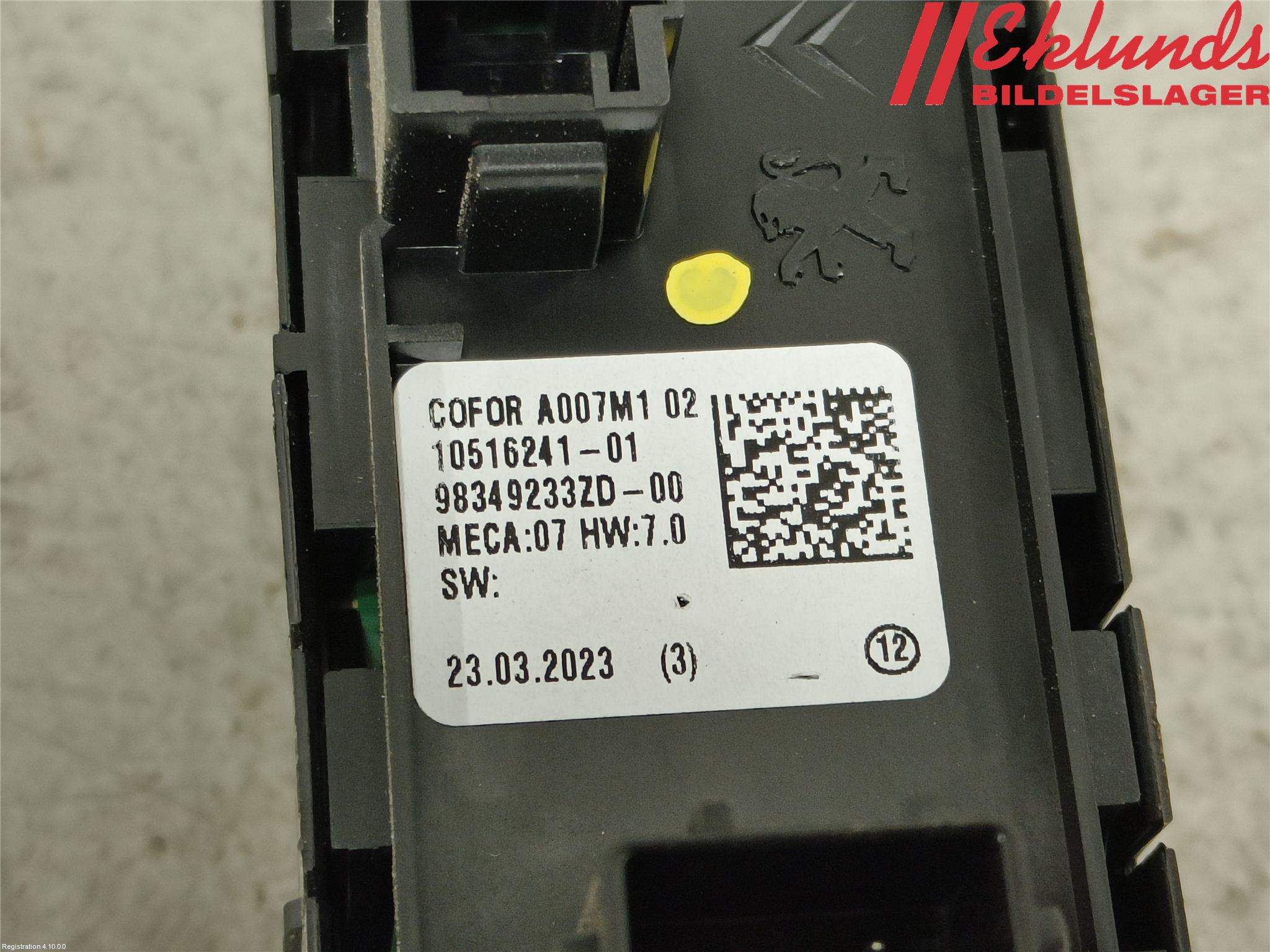 Peugeot 308/E-308 21- Strömställare Elhiss