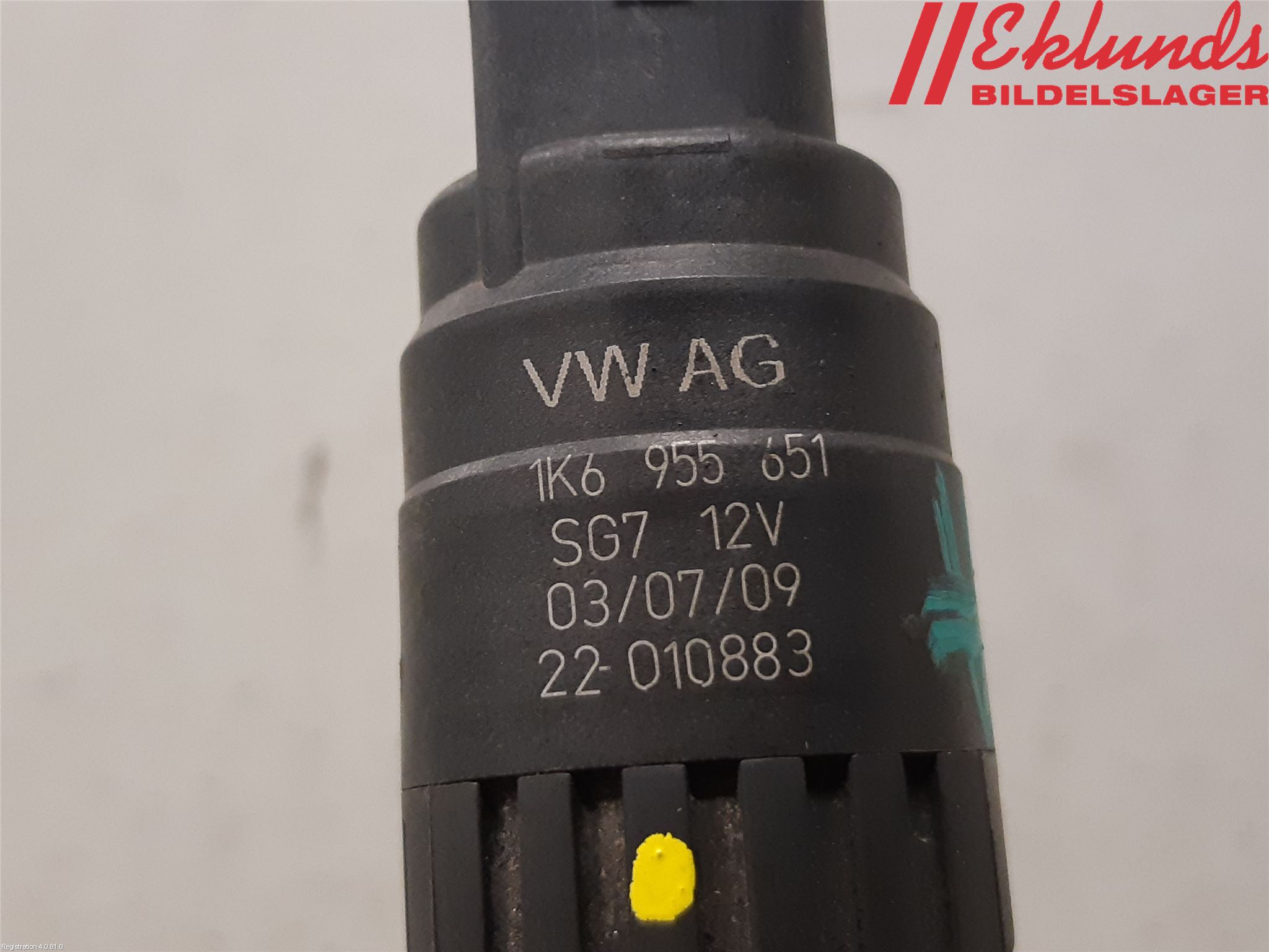 Volkswagen VW GOLF VI 09-13 Spolarpump Vindruta