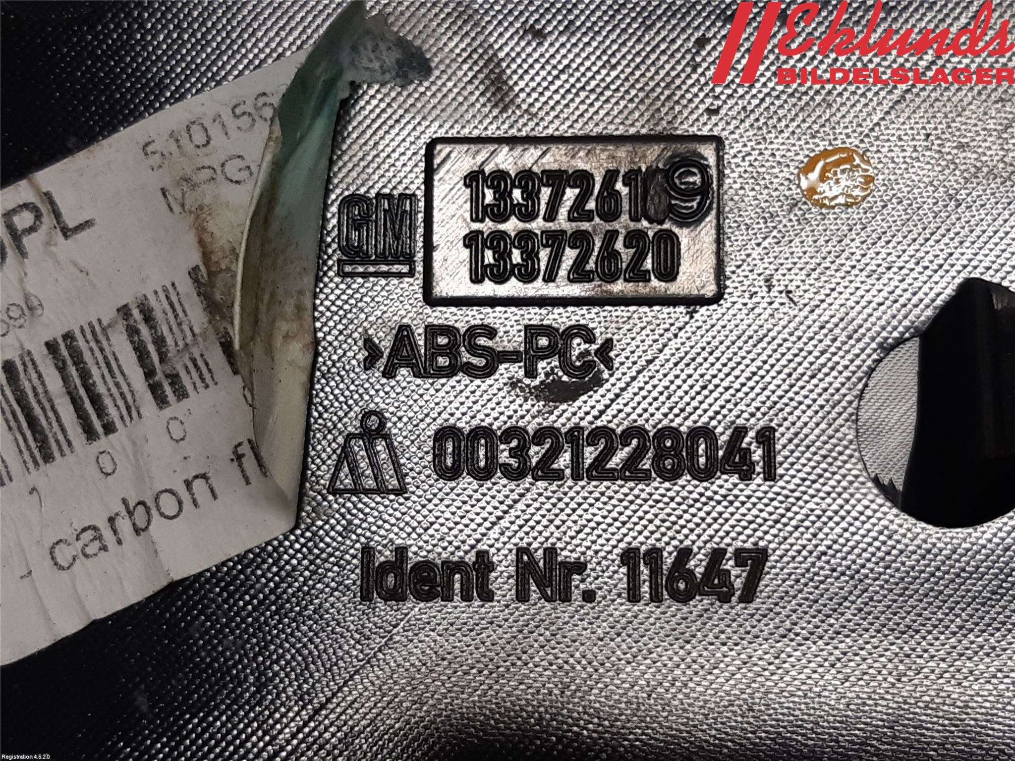 Opel ASTRA J 10-15 Bakluckehandtag