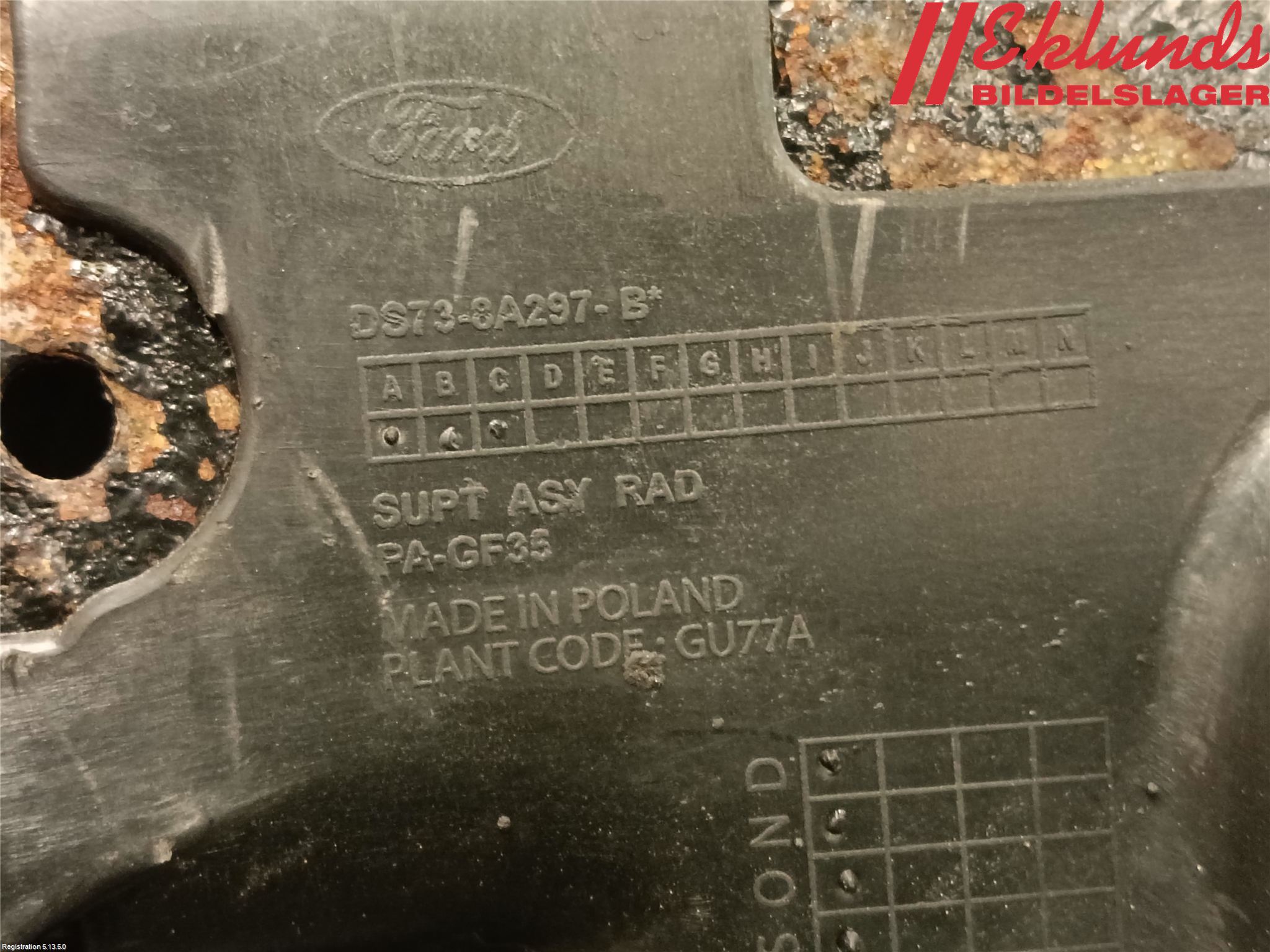 Ford MONDEO 15-22 Kylarfäste-Ram-Balk