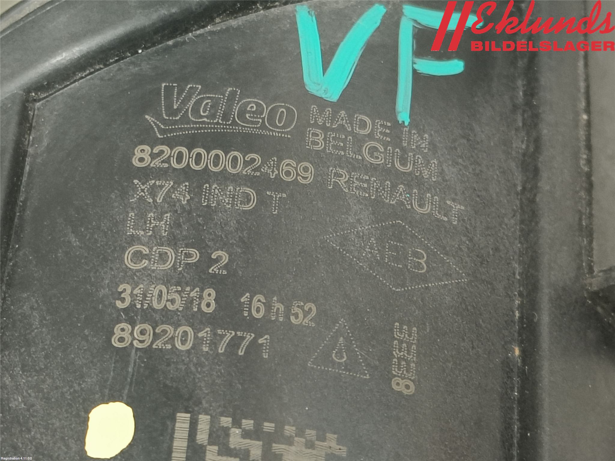 Renault MASTER III 15-20 Dimljus-Varselljus Fram