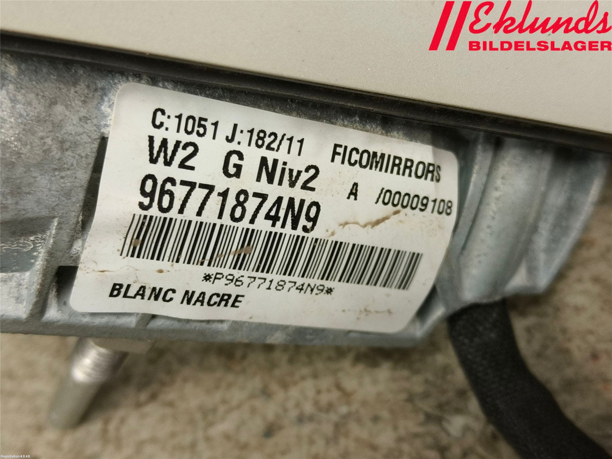 Peugeot 508 11-18 Spegel Yttre El Vä