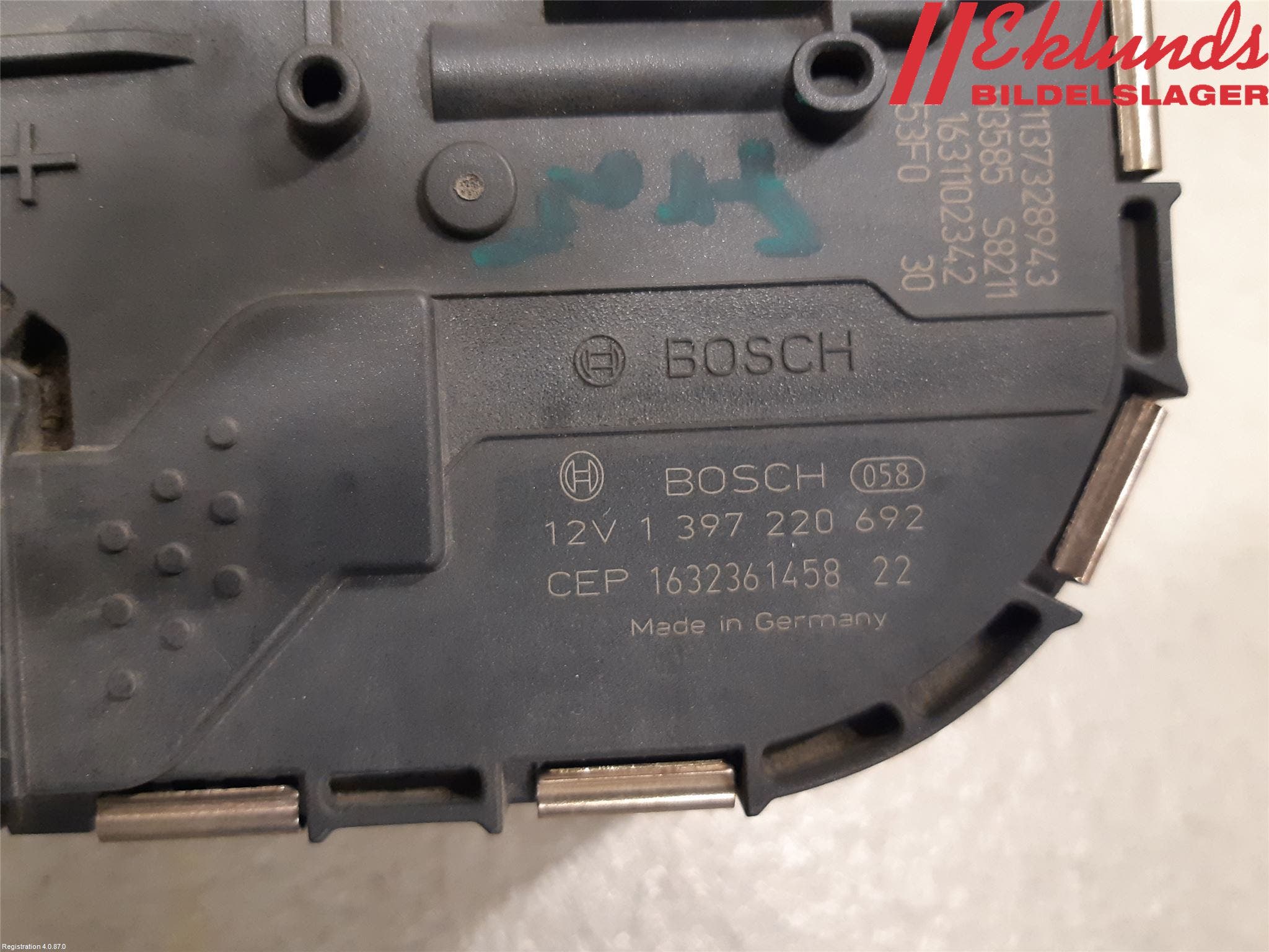 Volkswagen VW GOLF / E-GOLF VII 13-20 Torkarmotor Vindruta