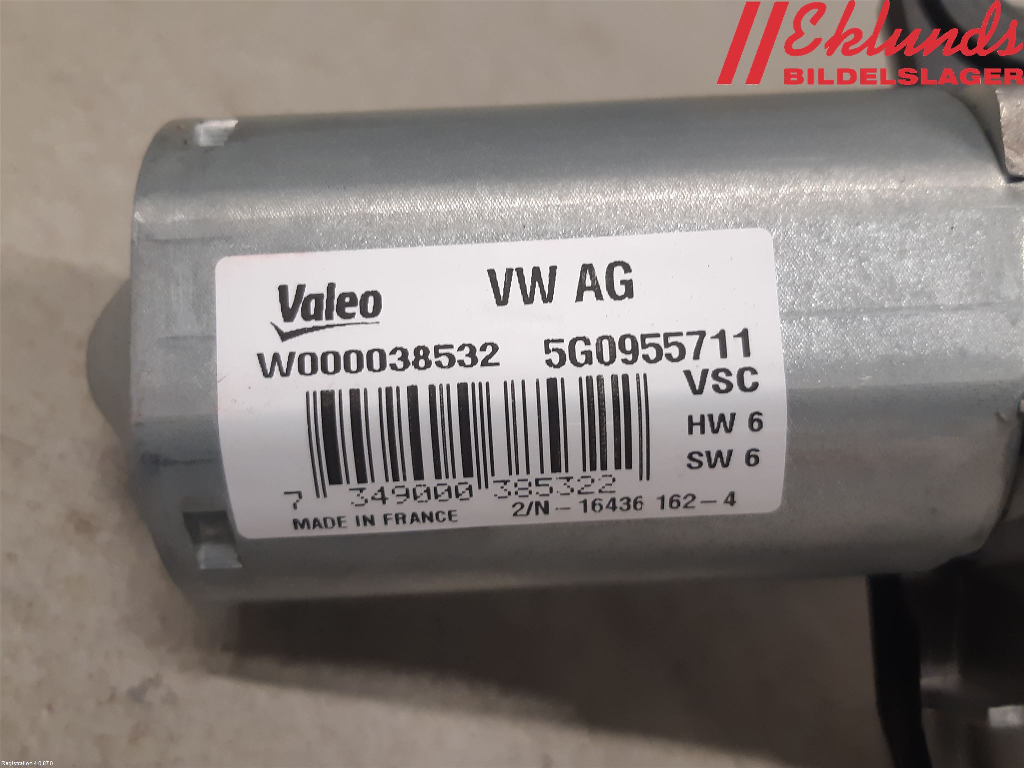 Volkswagen VW GOLF SPORTSVAN 15-20 Torkarmotor Baklucka
