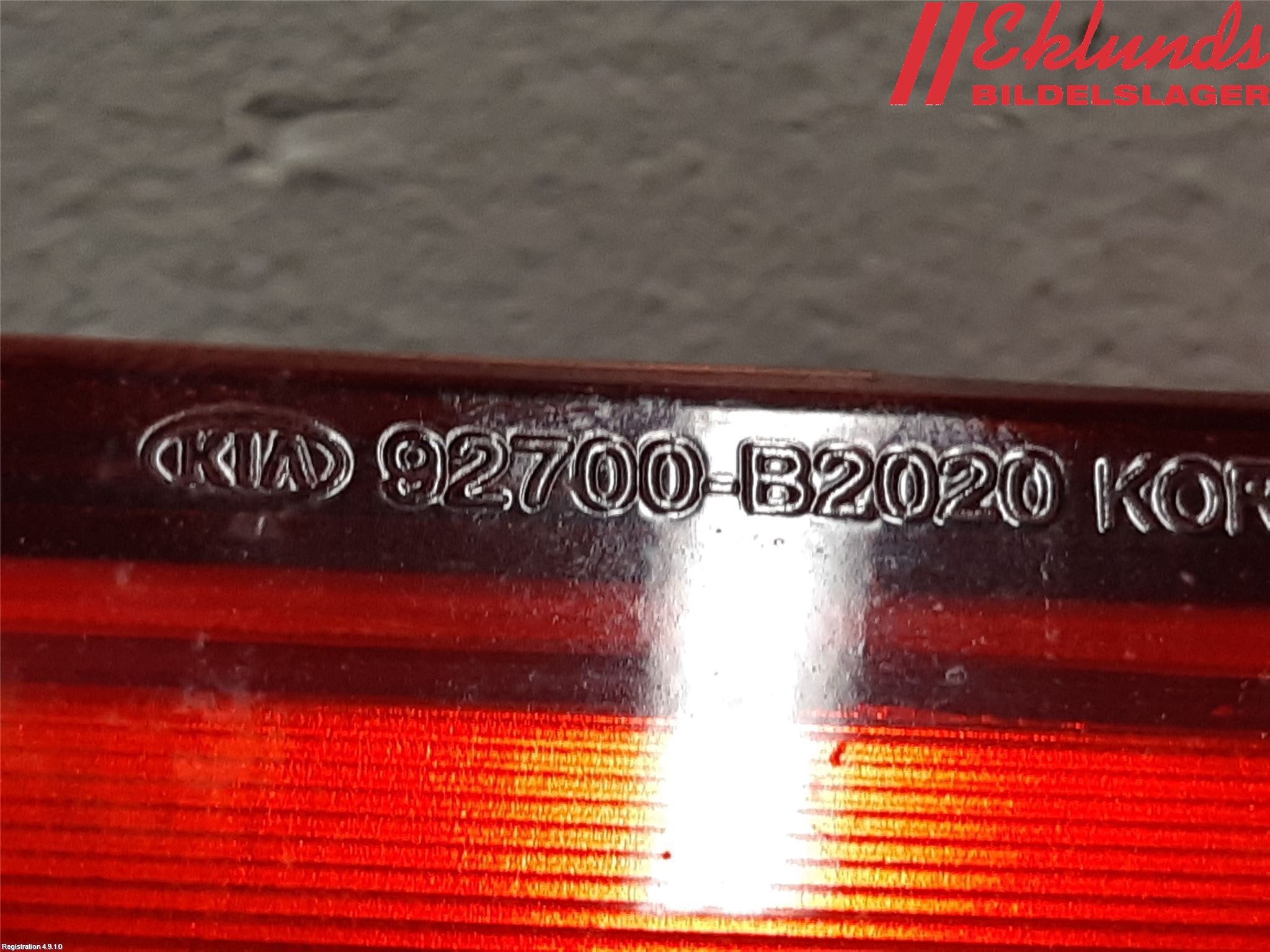 Kia SOUL 09- Bromsljus Bakruta