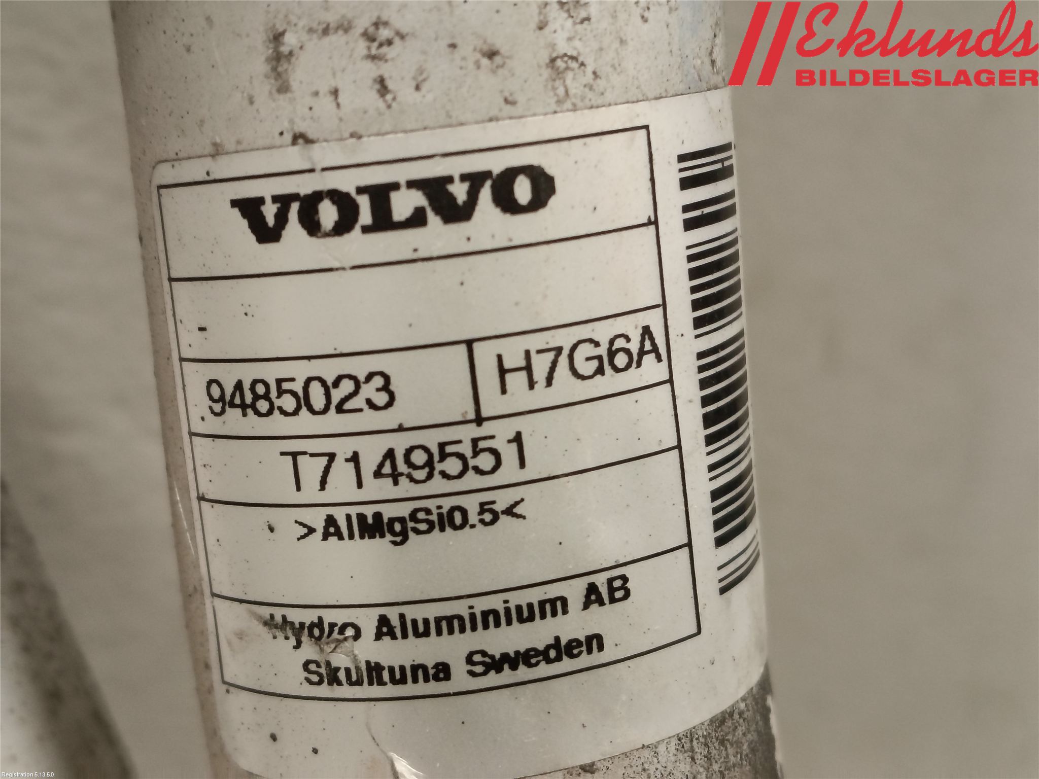Volvo S60 05-10 Bränslepåfyllnrör-Slang