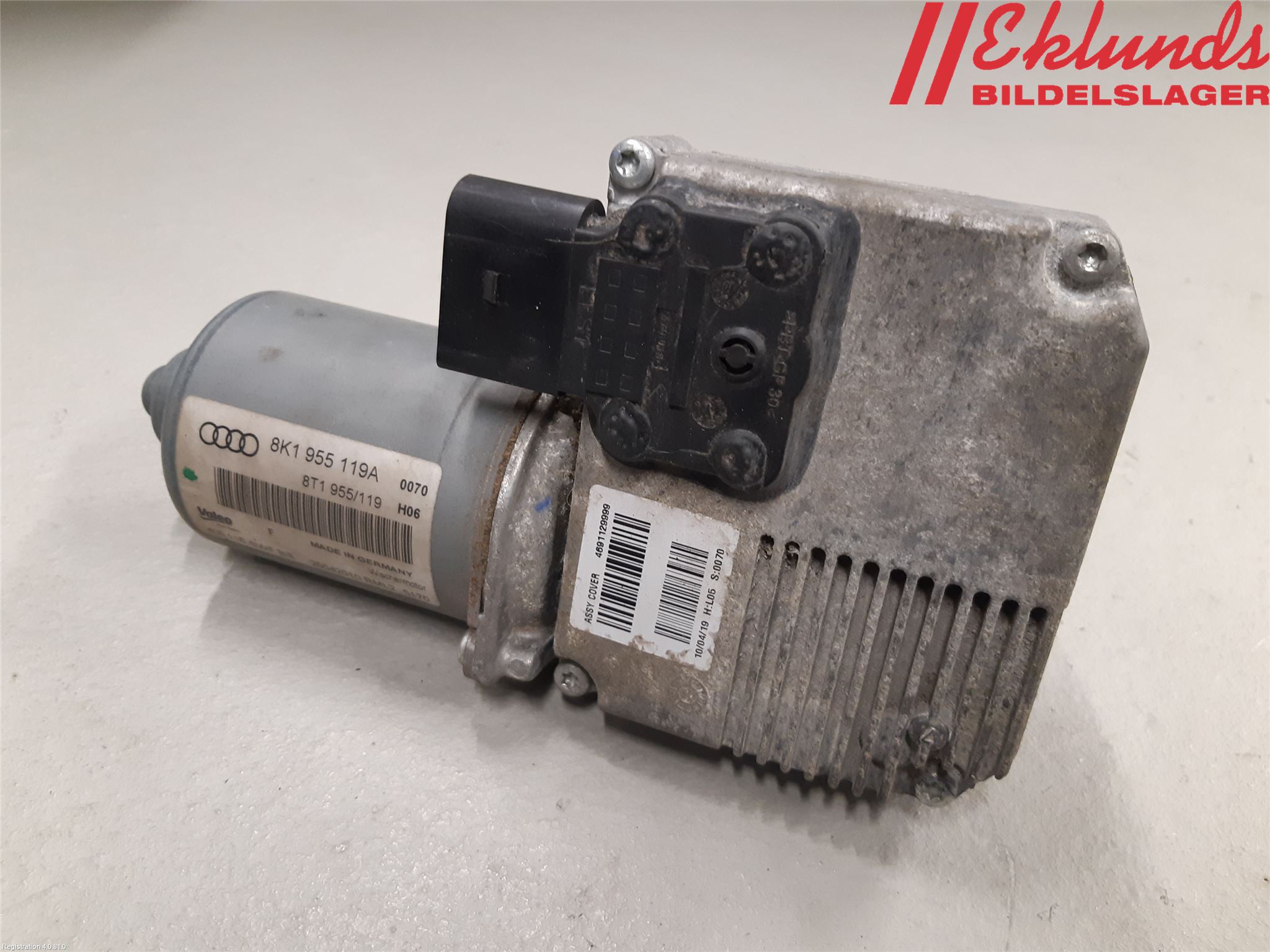 Audi A4/S4 08-11 Torkarmotor Vindruta