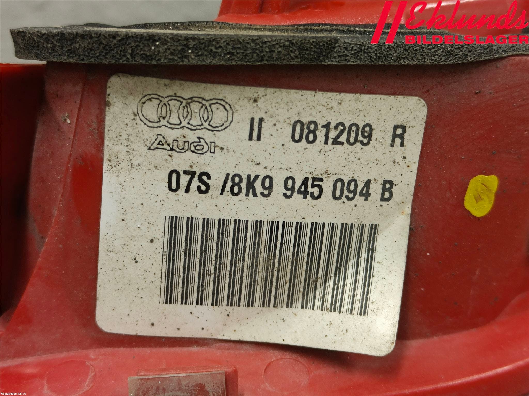 Audi A4/S4 08-11 Bakljus Lucka Hö