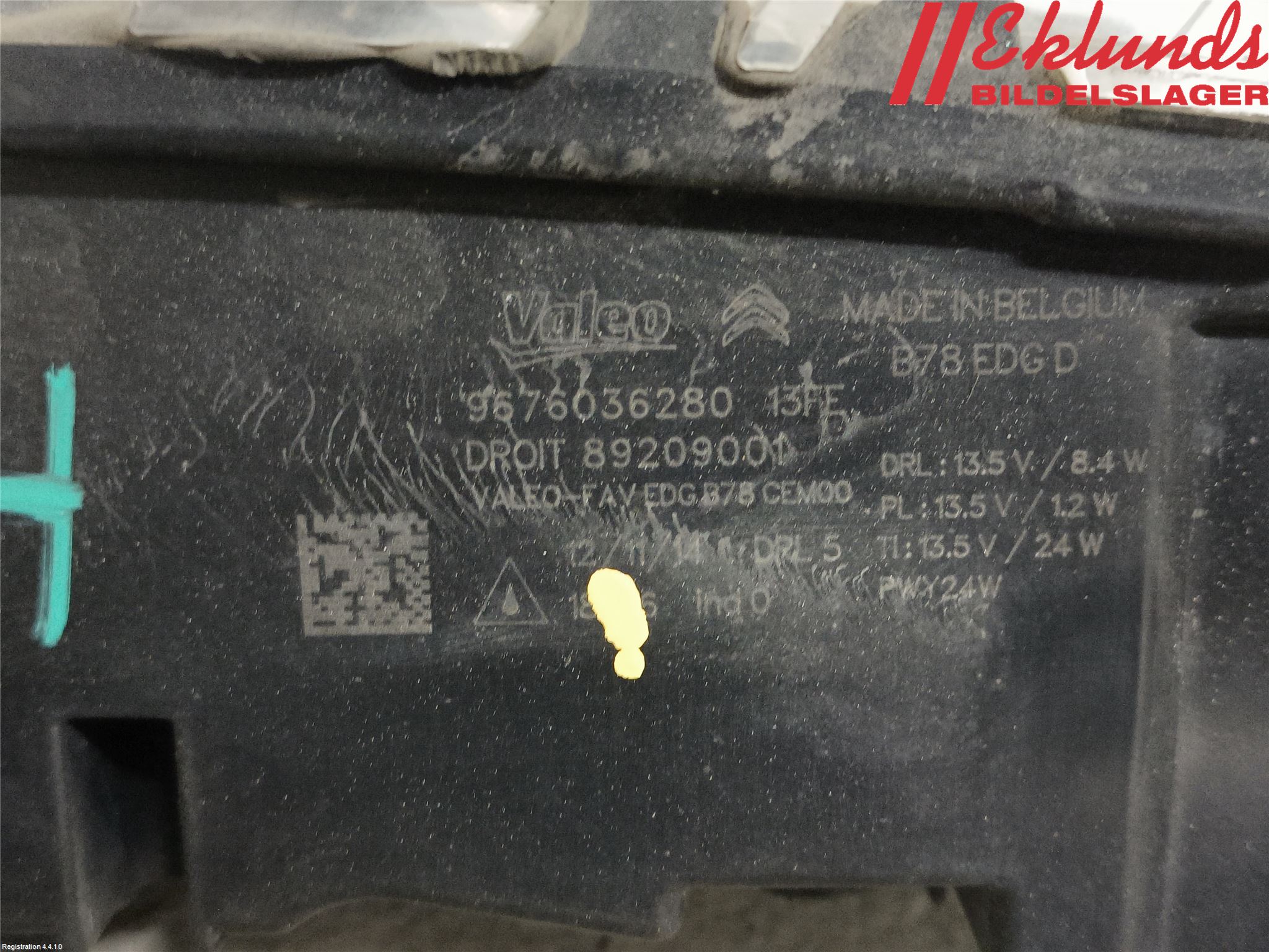 Citroen C4 GRAND PICASSO 14-18 Blinkers Fram Höger