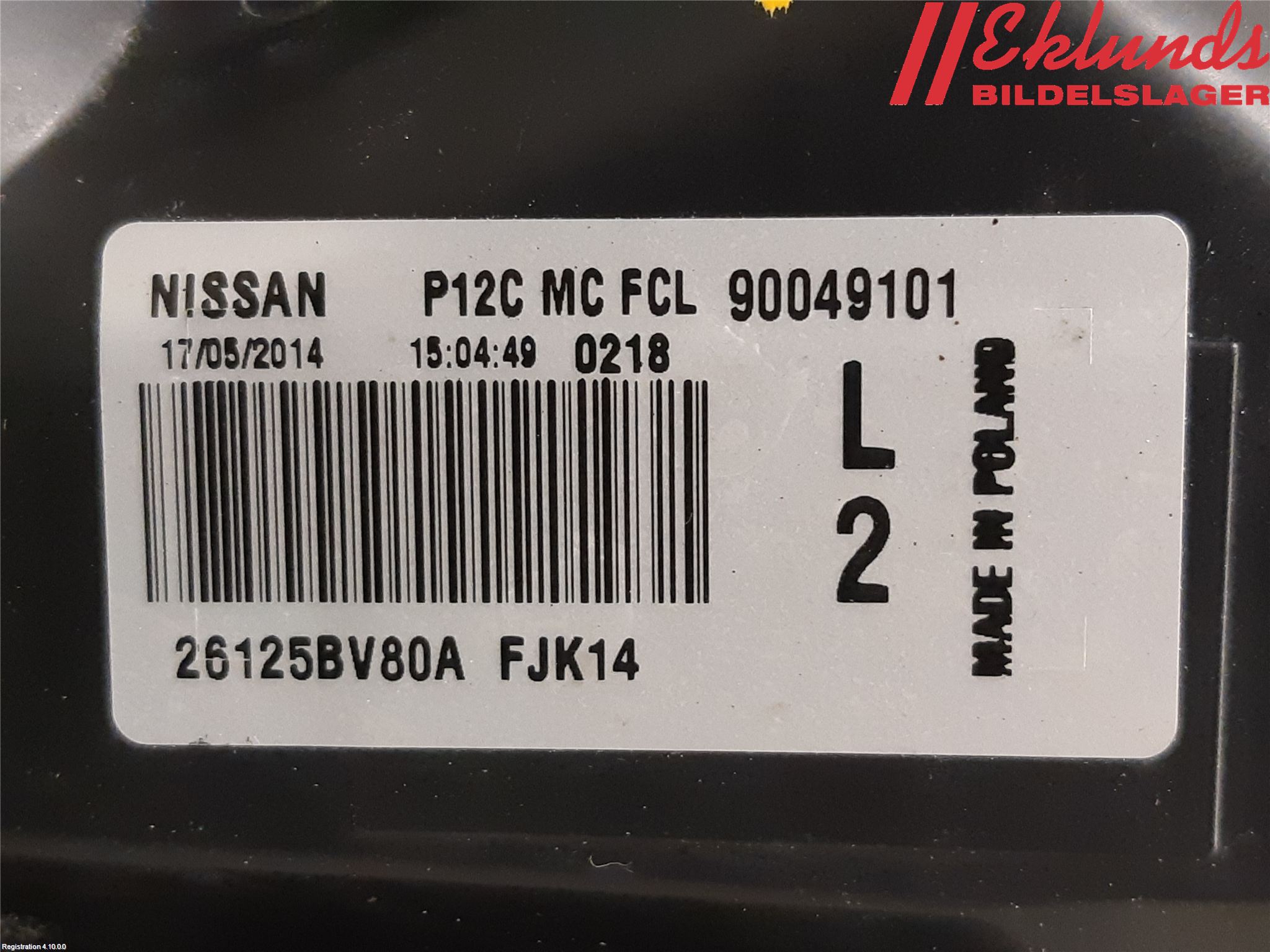 Nissan JUKE 14-19 Positionsljus Fram Vä